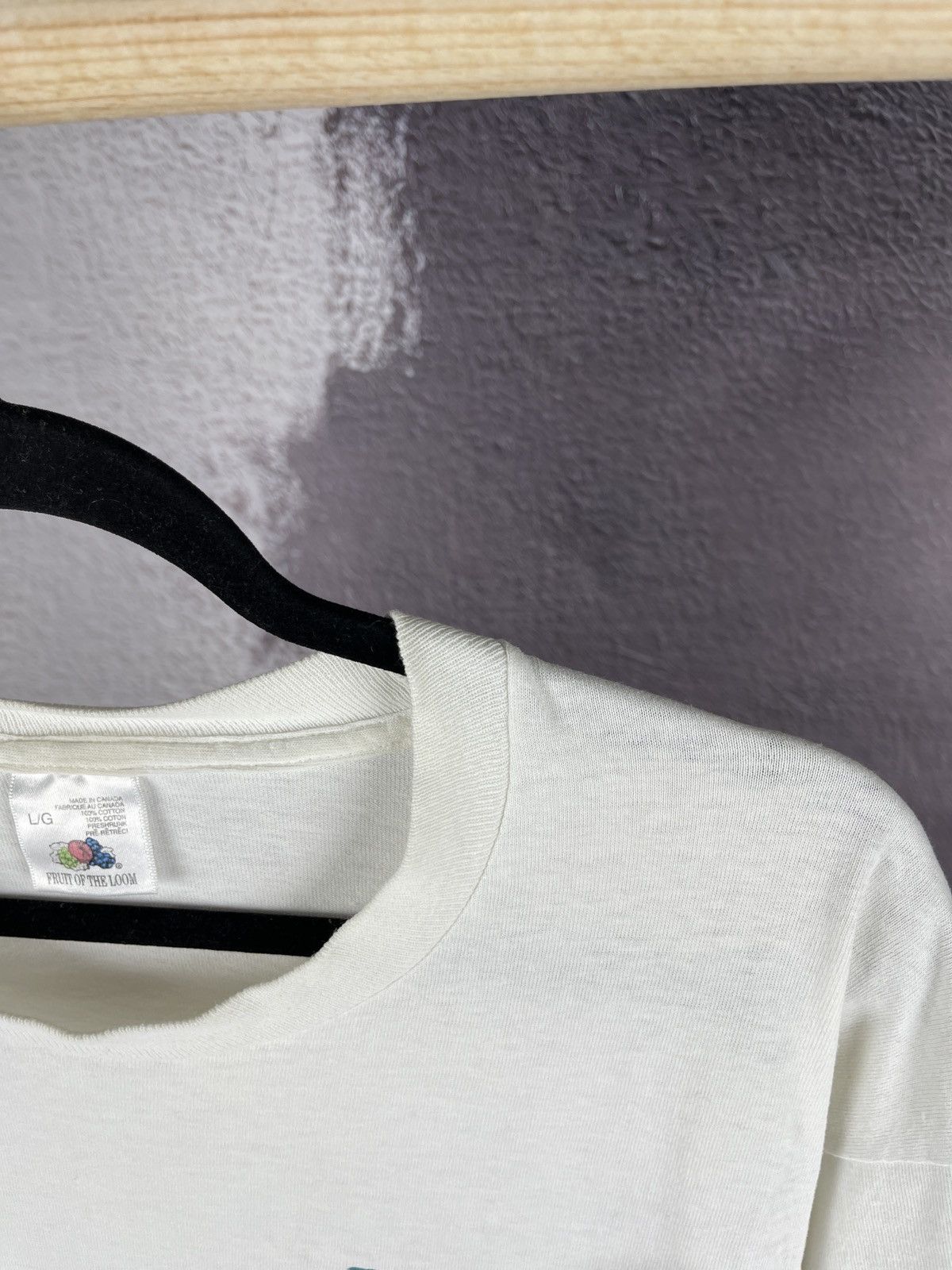 Fruit Of The Loom FOTL Prince Gray rocks matchpoint made in Canada vintage tee Size US L / EU 52-54 / 3 - 7 Thumbnail