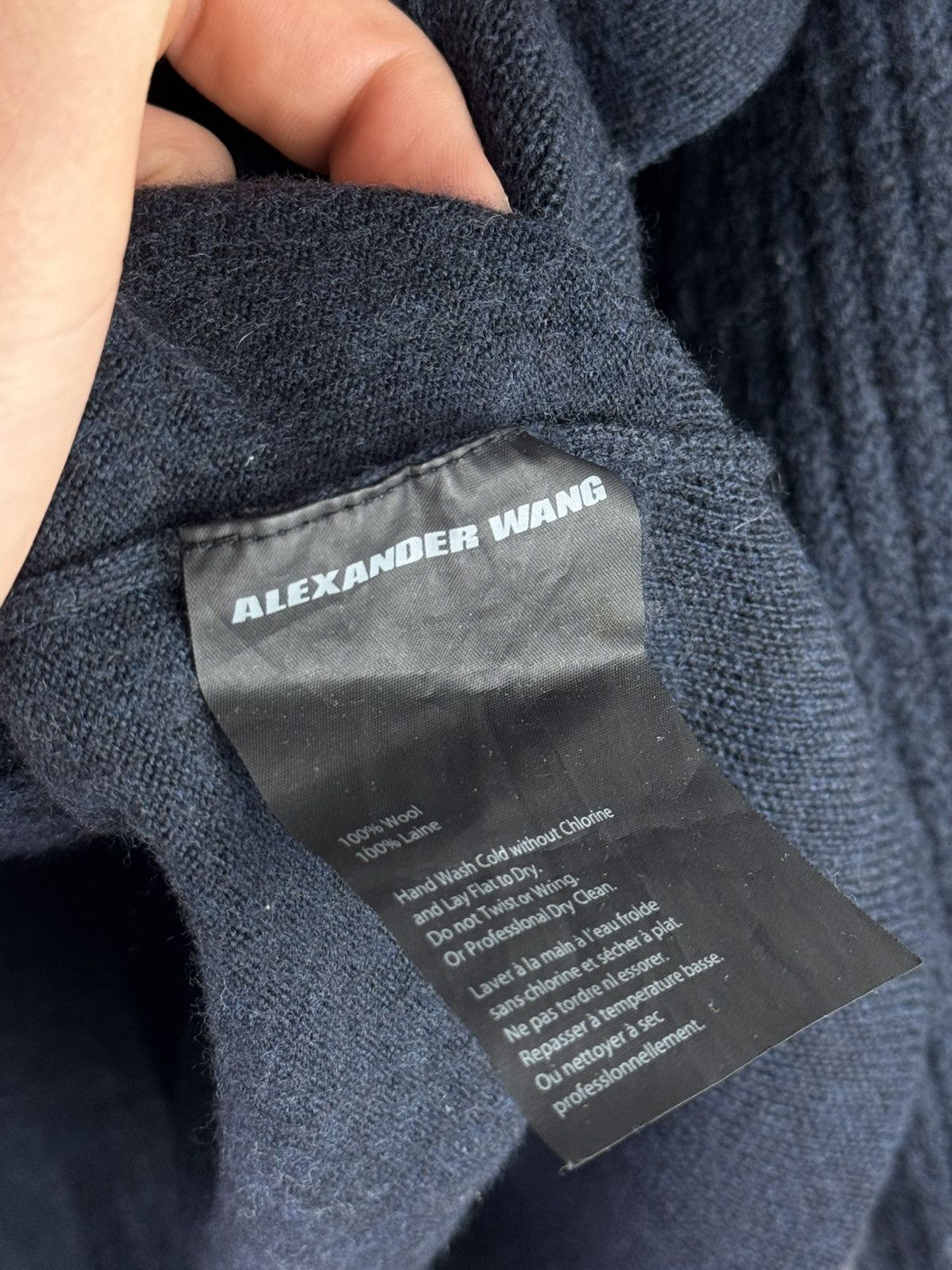 Alexander Wang Alexander Wang Pullover Gestrickt V-Ausschnitt Marineblau Size S / US 4 / IT 40 - 5 Thumbnail