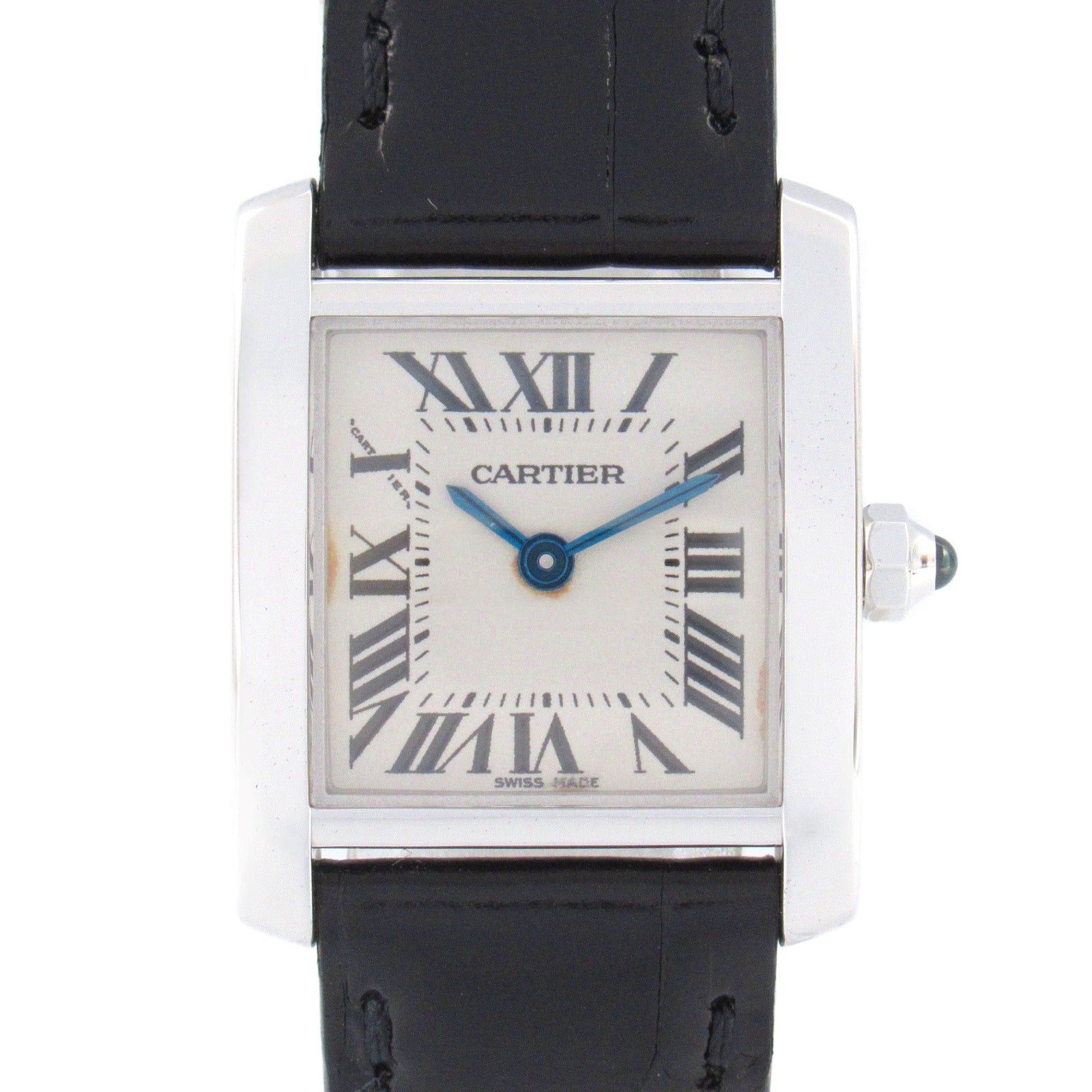 Cartier Cartier Tank Francaise Sm Women Watch Quartz K18Wg (White Gold) Crocodile Leather Ivory Size ONE SIZE - 1 Thumbnail