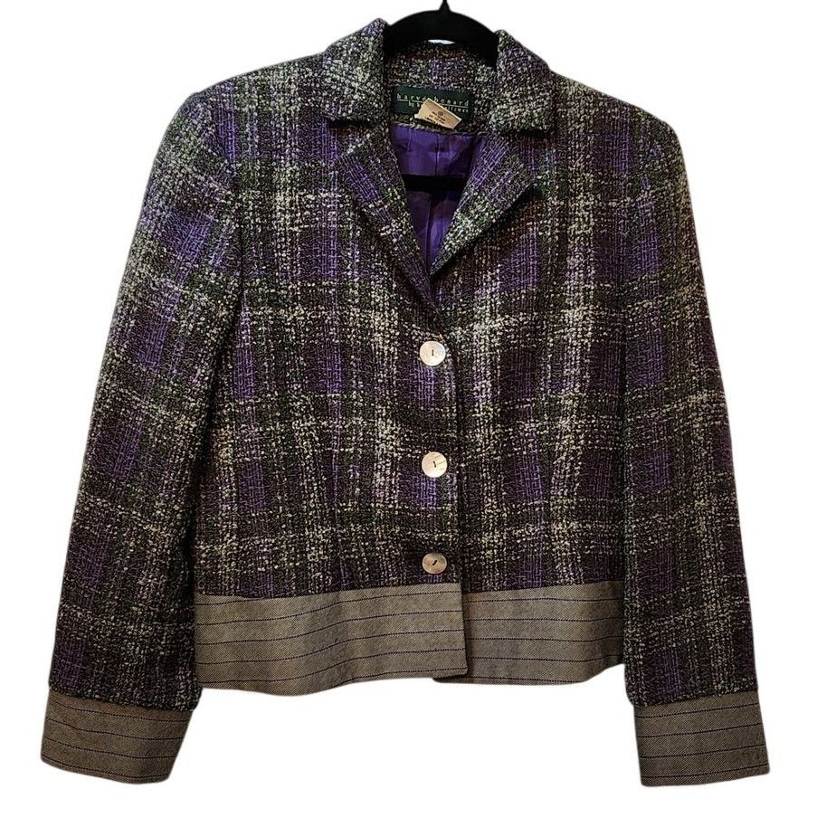 Harve Benard VTG Harve Benard 100% Wool Plaid Blazer Size 8 Size M / US 6-8 / IT 42-44 - 6 Thumbnail