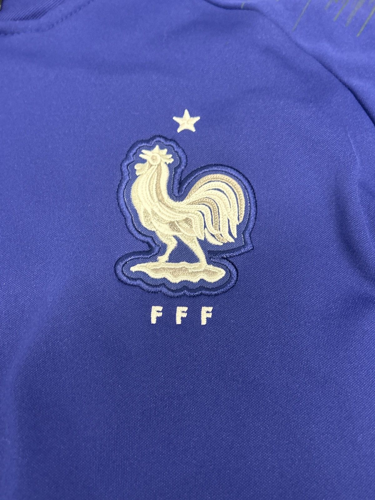 Nike 2018 Nike France Soccer Embroidered Blue Track Jacket Size US L / EU 52-54 / 3 - 4 Thumbnail