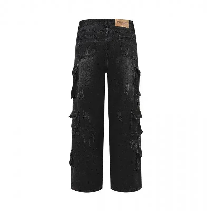 Japanese Brand Retro loose wide leg pocket jeans Size US 32 / EU 48 - 2 Thumbnail
