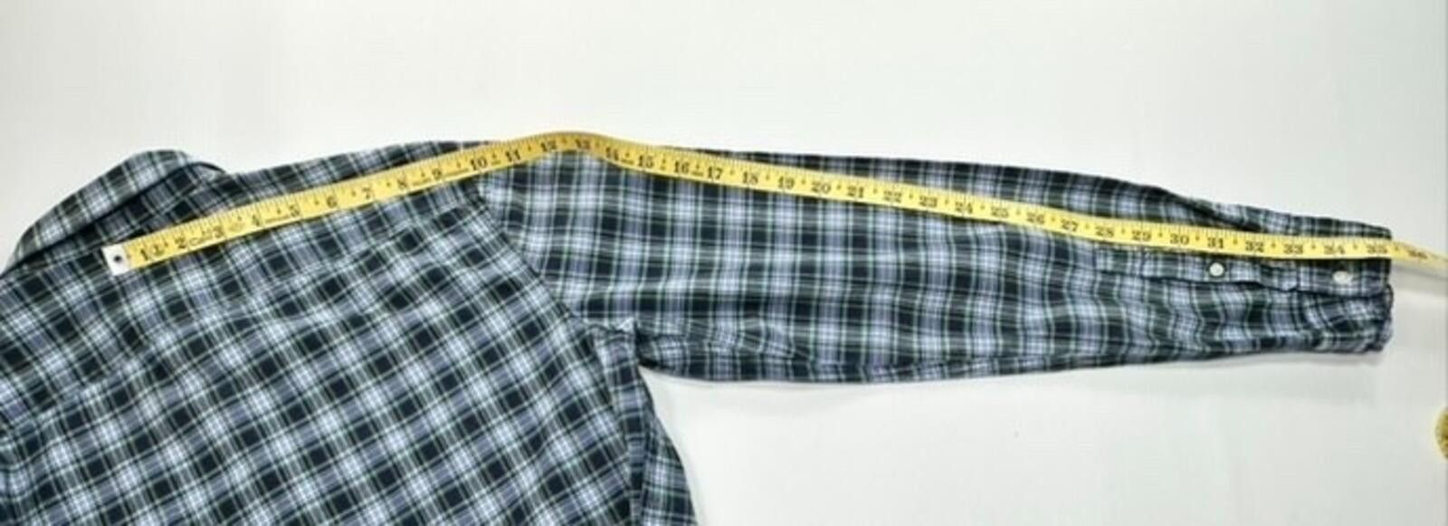 Banana Republic Gap Slim Fit Plaid Pocketed Long Sleeve Button Up Men Blue M Size US M / EU 48-50 / 2 - 5 Thumbnail