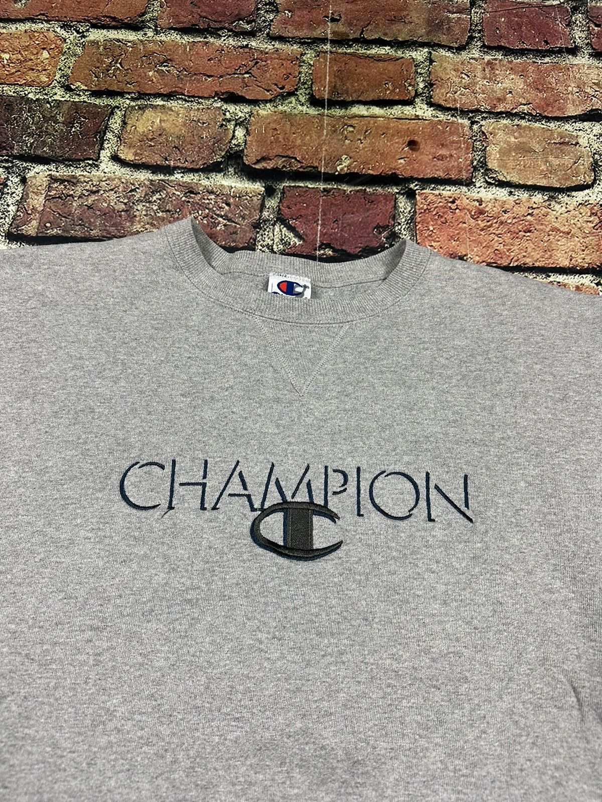Champion Vintage 90s Champion Sweatshirt Spell Out Logo Embroidered Size US XL / EU 56 / 4 - 5 Thumbnail