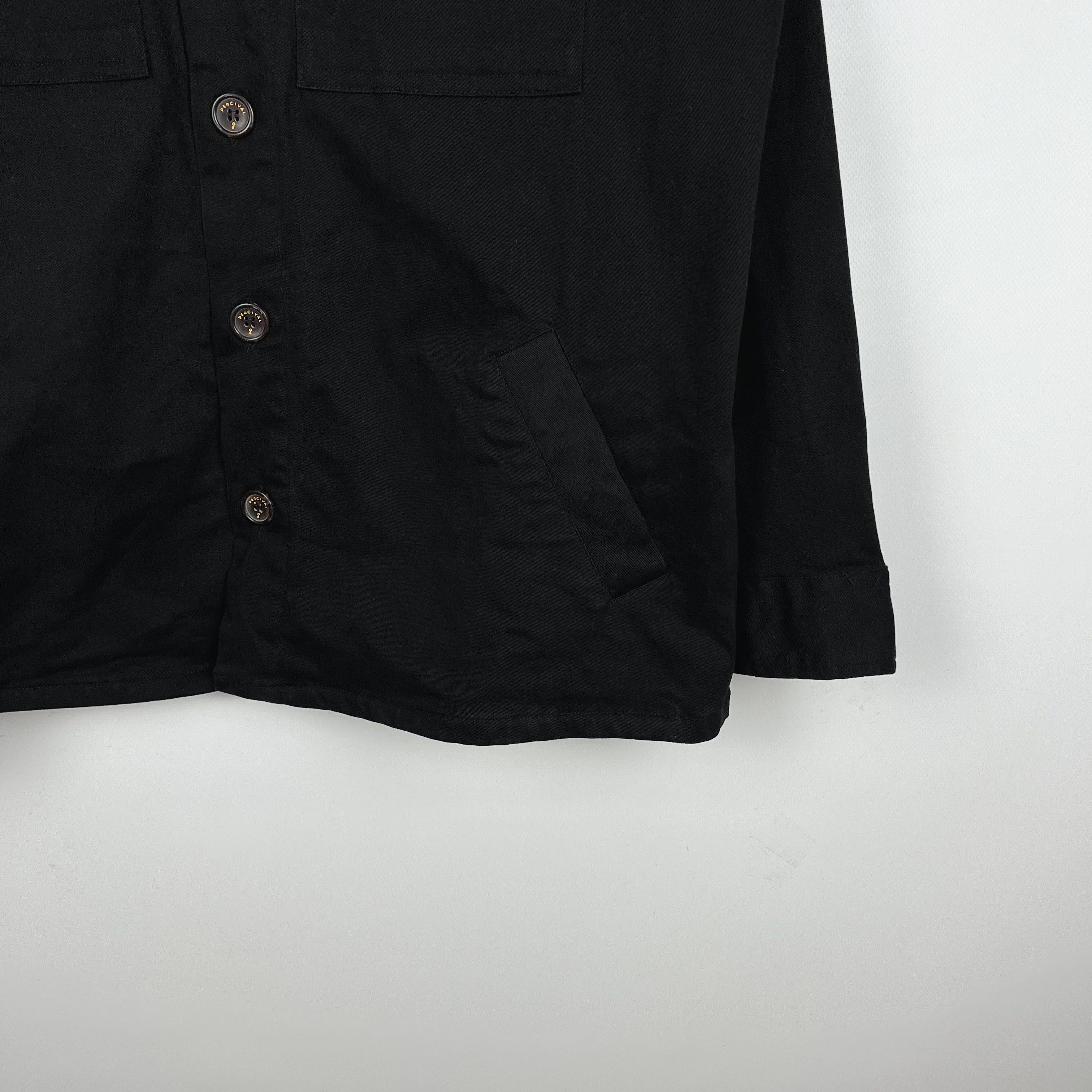 Percival Designer Percival Twill Black Chore Coat Jacket Size US L / EU 52-54 / 3 - 4 Thumbnail