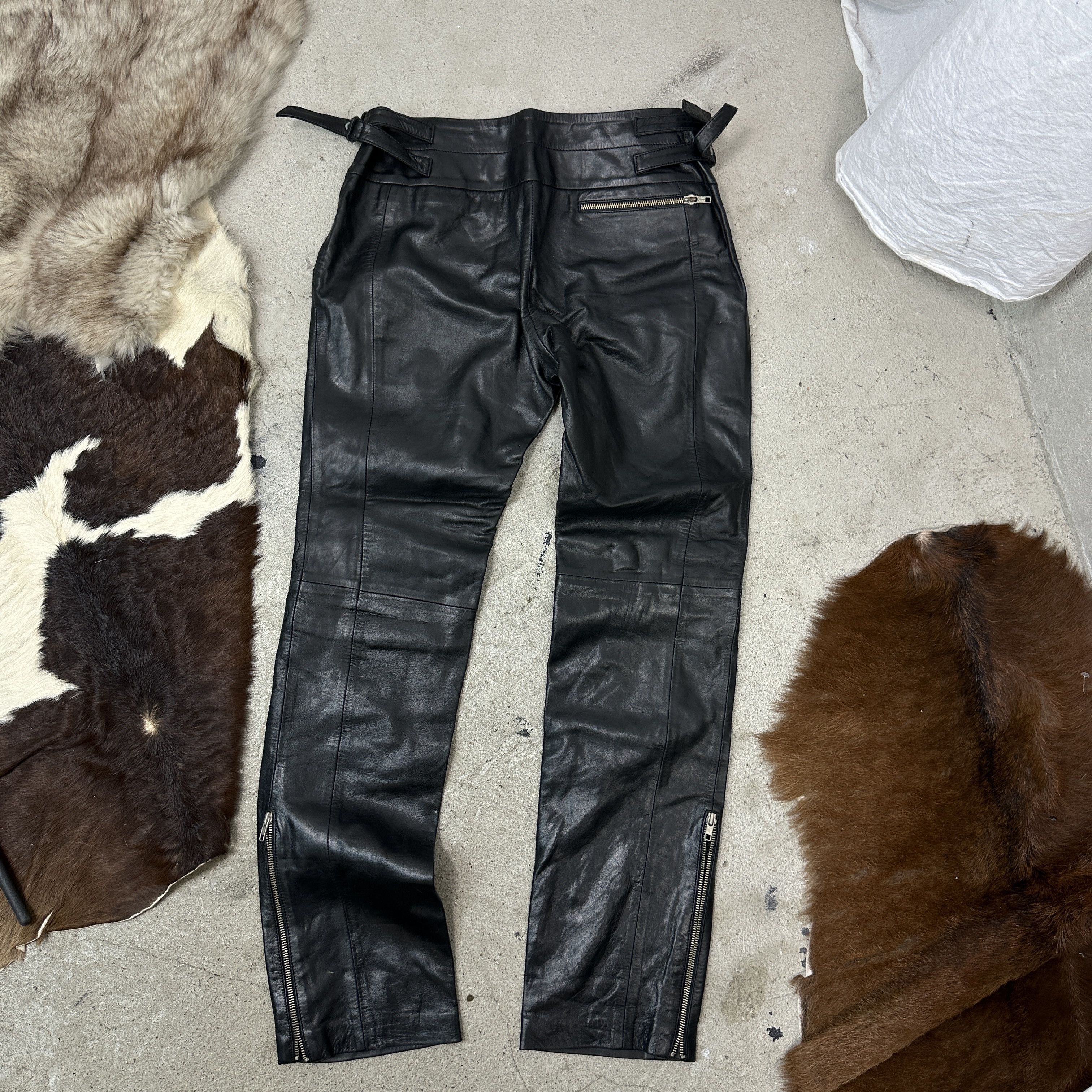 Vintage Vintage Leather Buckled Grunge Trousers Y2K Size 26" / US 2 / IT 38 - 5 Thumbnail