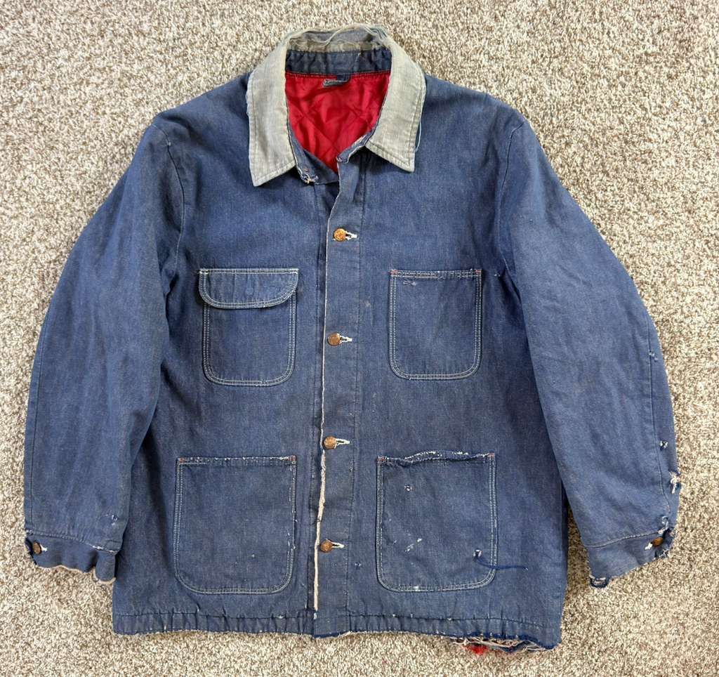 Wrangler 1970's Blue Bell Wrangler Denim Chore Coat - Vintage Size US M / EU 48-50 / 2 - 4 Thumbnail