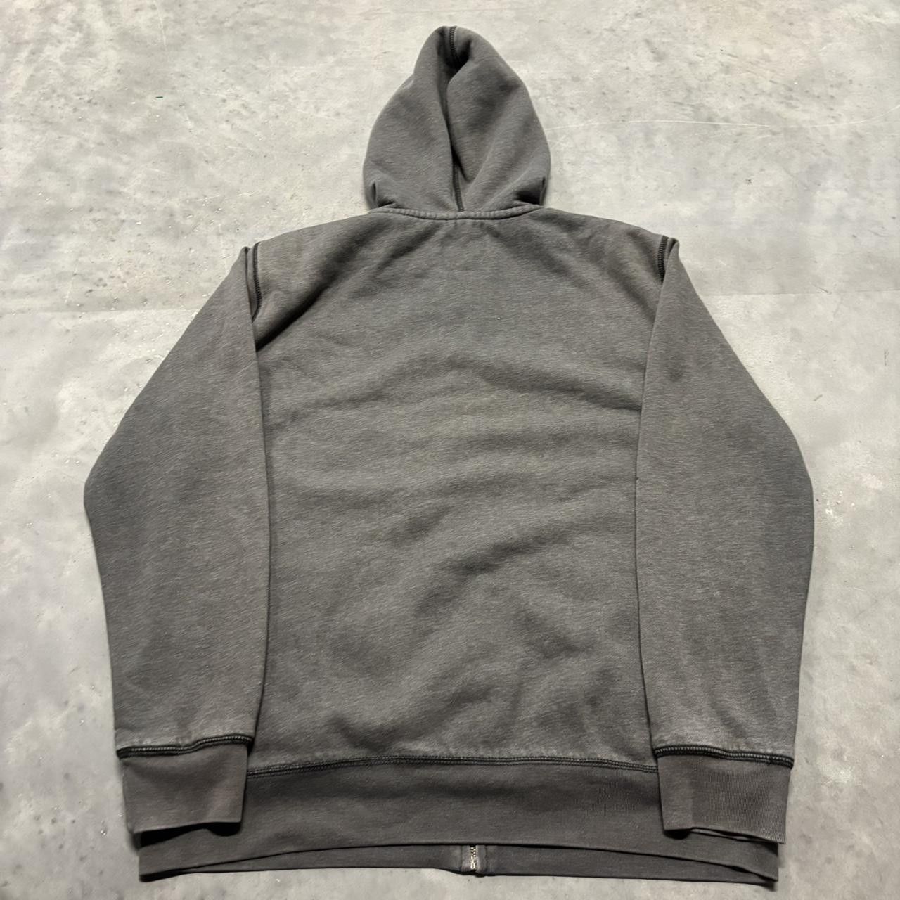 Japanese Brand × Vintage Crazy Vintage Y2K/2000s Faded Grey Blank Sherpa Lined Essential Zip Up Hoodie! Size US L / EU 52-54 / 3 - 7 Thumbnail