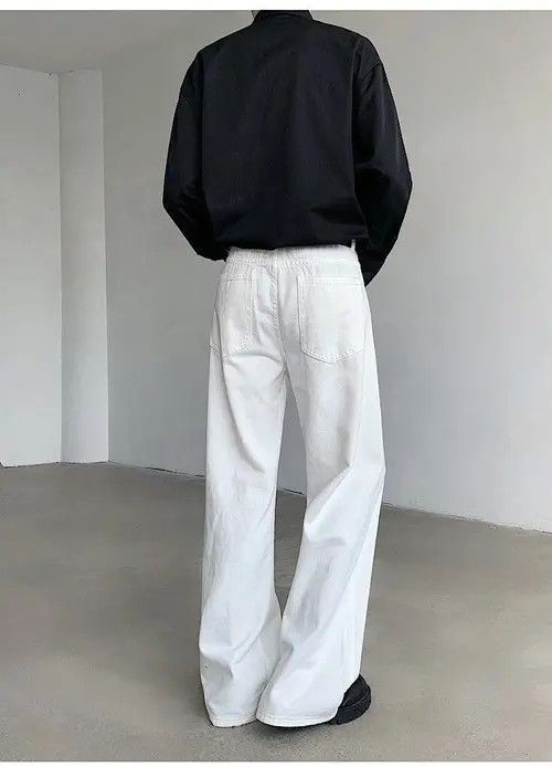 Japanese Brand Yuriko x Genji Wide-leg straight jeans men's jeans Size US 30 / EU 46 - 5 Thumbnail