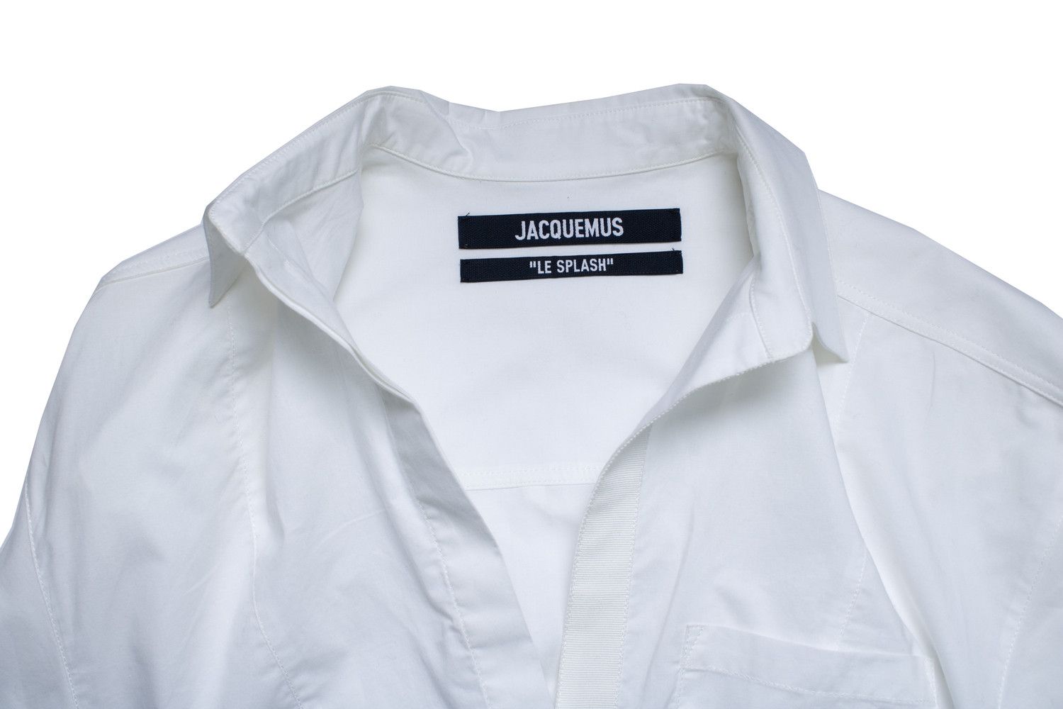 Jacquemus Jacquemus, le splash cropped cotton top in white Size XS / US 0-2 / IT 36-38 - 5 Thumbnail