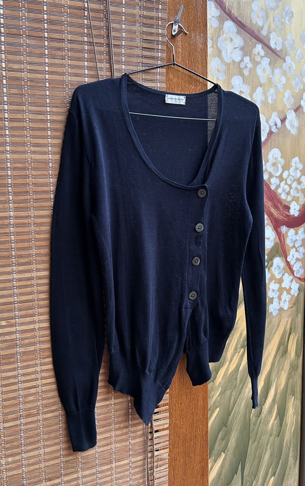 Dries Van Noten Dries Van Noten 100% Cotton Cardigan Asymmetric Button Front Size S / US 4 / IT 40 - 4 Thumbnail