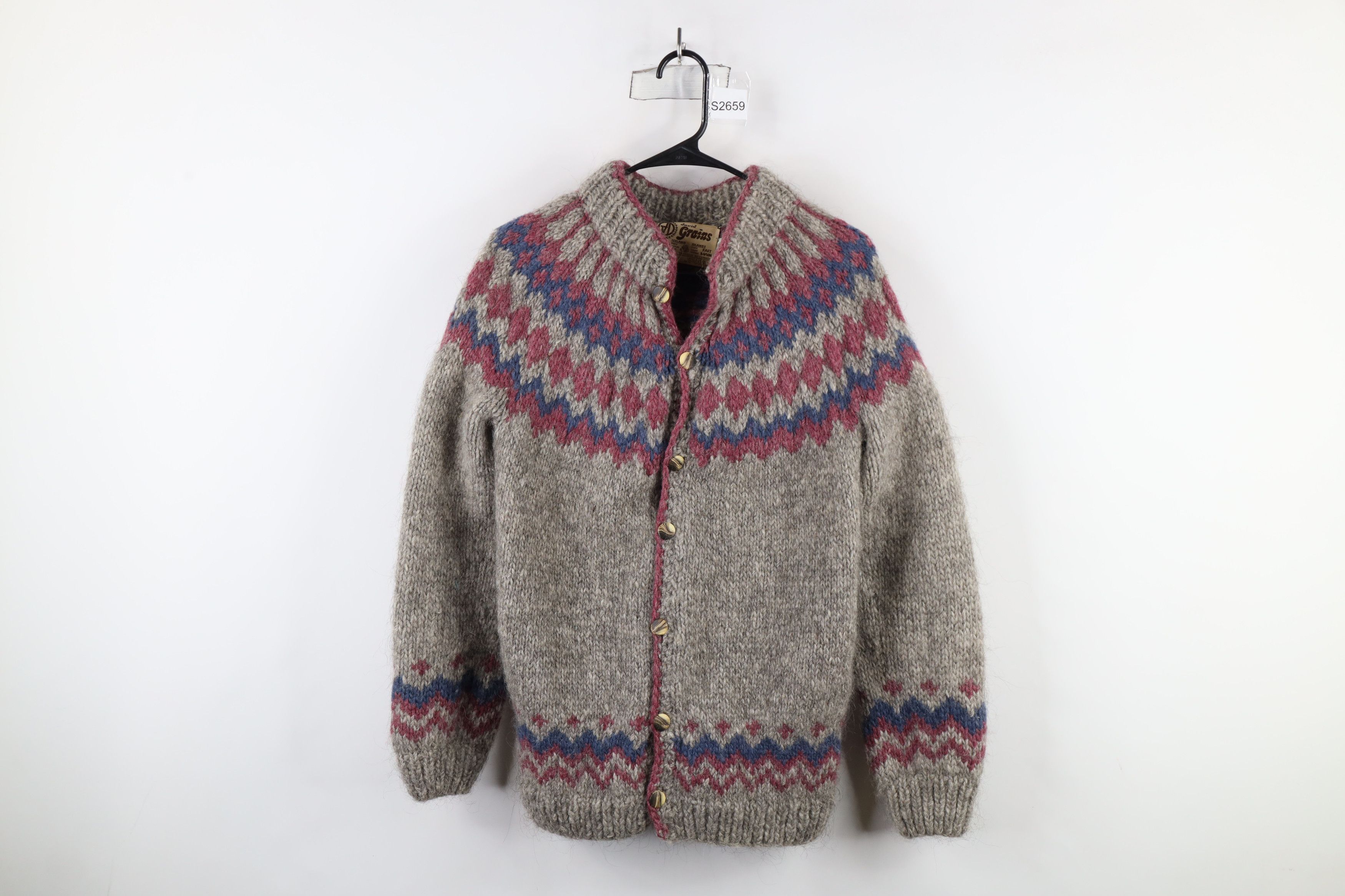 Vintage Vintage Cowichan Knit Sweater with Skull Design | Grailed