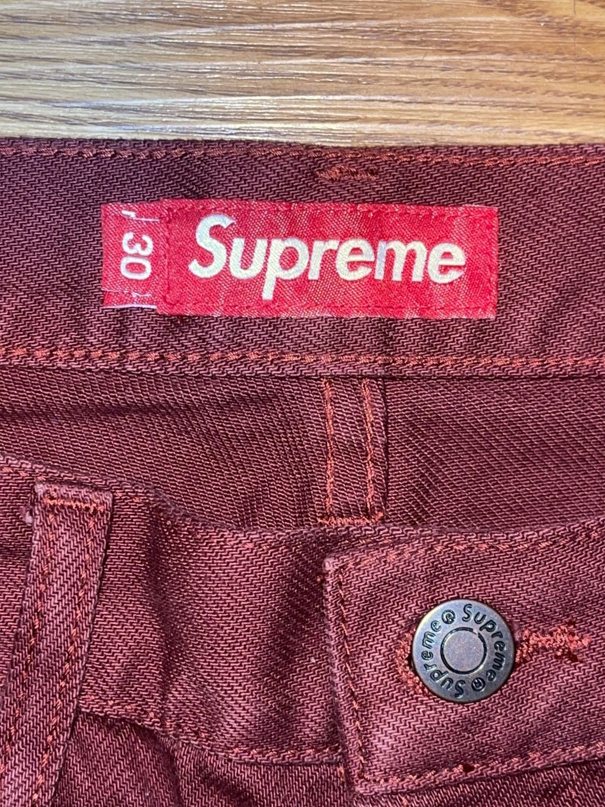Supreme Regular Jean (FW24) Red Size 30