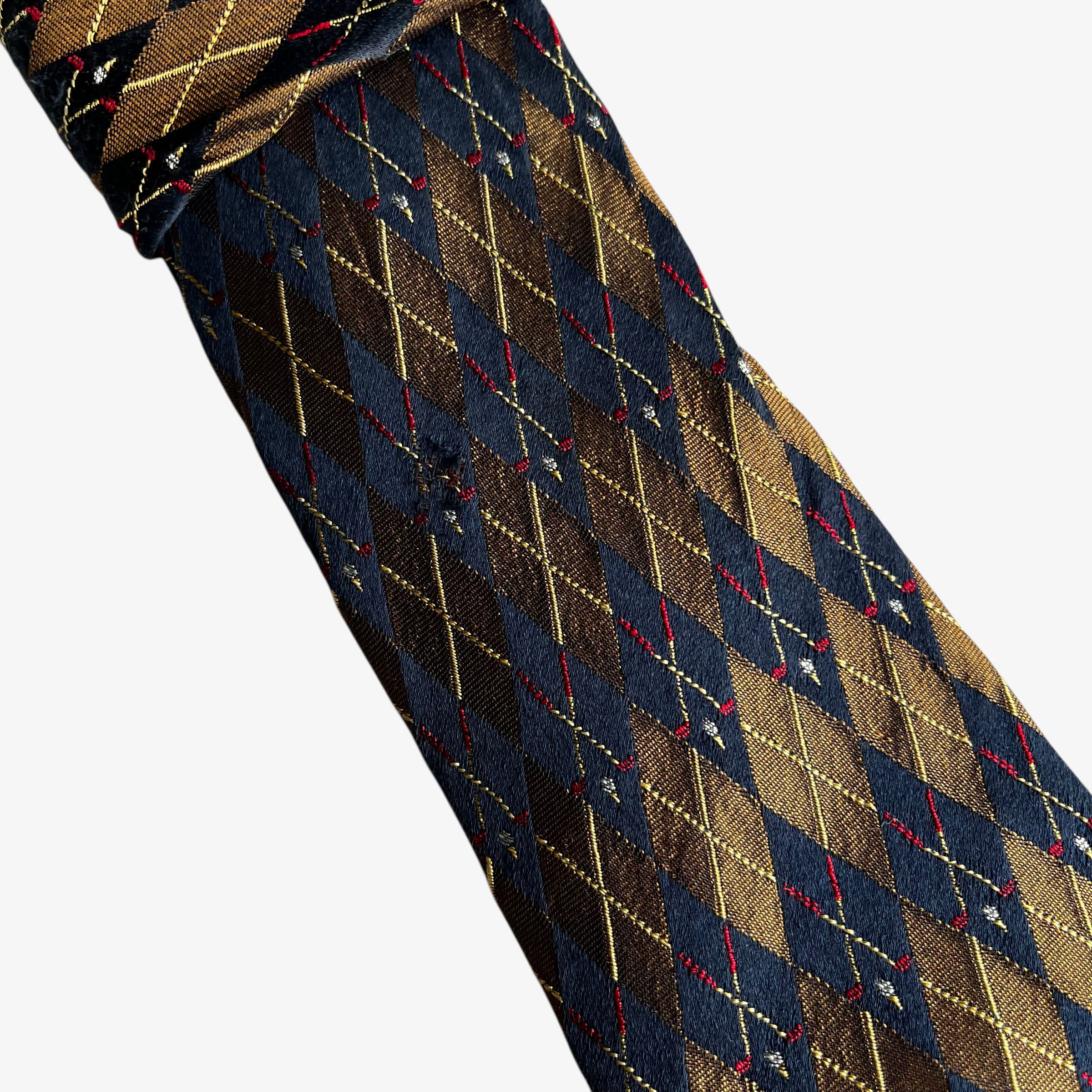 Lands' End Vintage 90s Lands End Golf & Tartan Print Silk Tie Size ONE SIZE - 2 Thumbnail