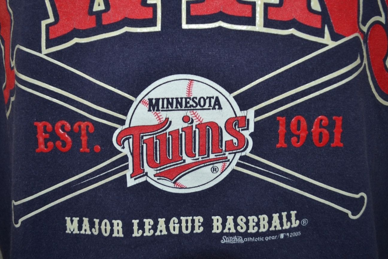 MLB × Twins × Vintage Vintage 2005 Stitches Minnesota Twins MLB tee t-shirt Size US L / EU 52-54 / 3 - 7 Thumbnail