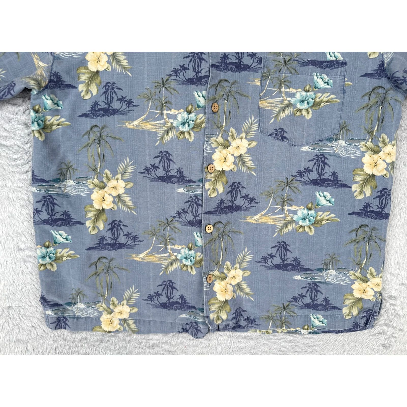 Vintage Jamaica Jaxx Shirt Men M Blue Floral 100% Silk Button Up Hawaiian Pocket Size US M / EU 48-50 / 2 - 5 Thumbnail