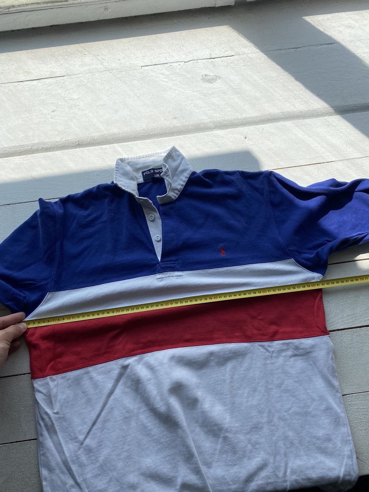 Polo Ralph Lauren 🔥Polo Sport Ralph Lauren Rugby Striped Polo Sweatshirt Size US M / EU 48-50 / 2 - 6 Thumbnail