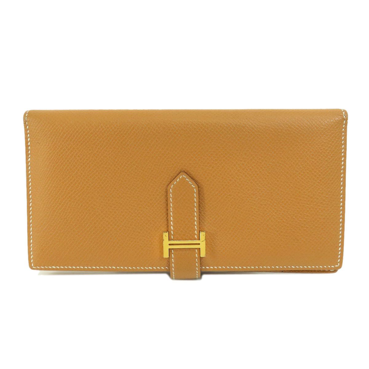 Hermes Bearn Souffle Gold Metal Fittings Long Wallet