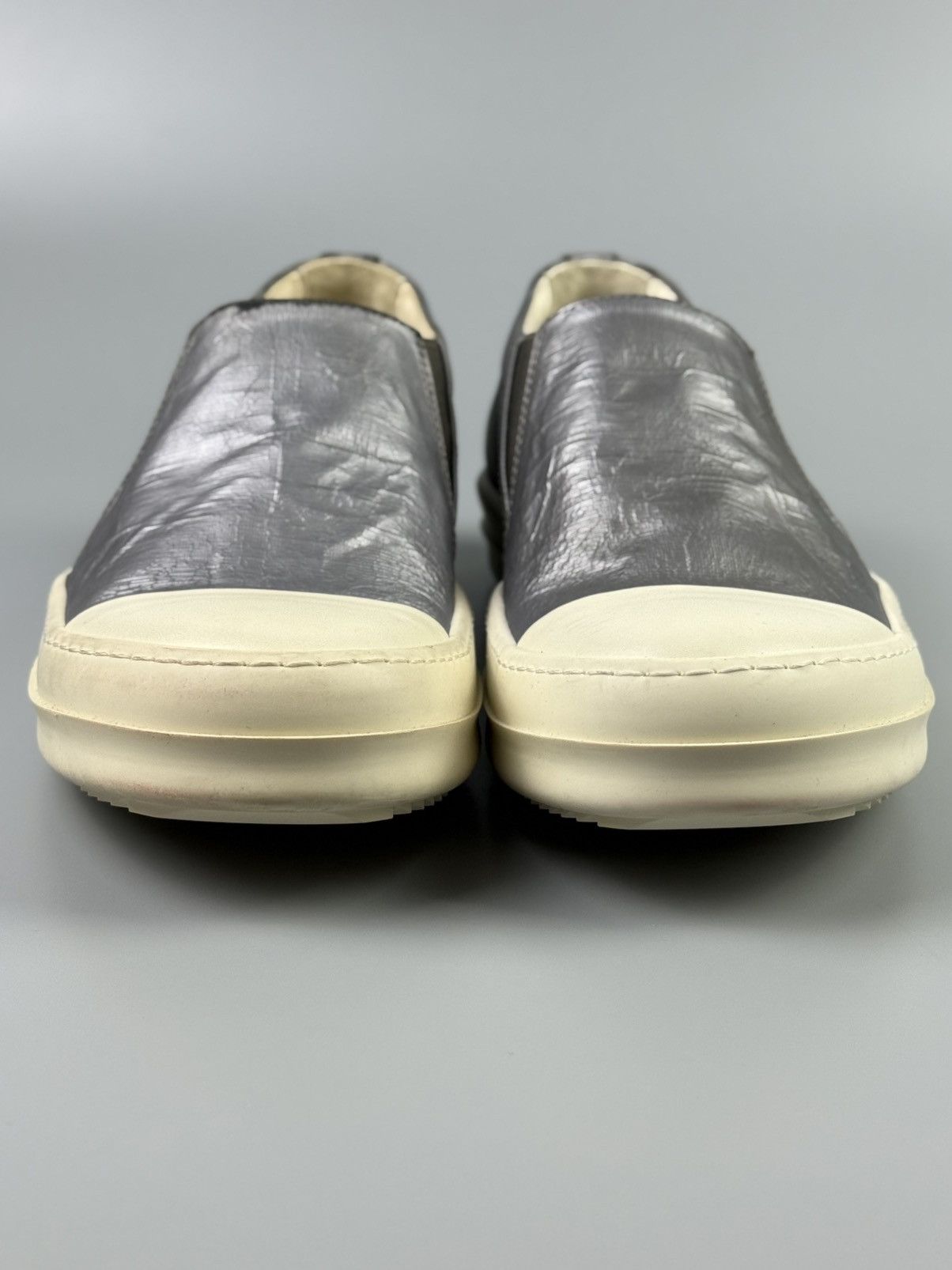 Rick Owens Drkshdw Rick Owens Drkshdw - Silver Slip on Boat Sneakers Size US 7 / EU 40 - 3 Thumbnail