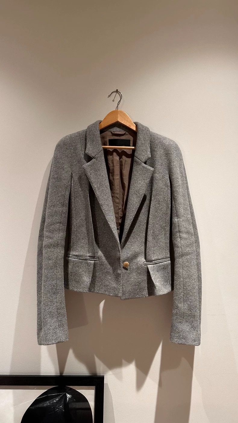 Haider Ackermann Haider Ackermann Gray woolen felt coat suit jacket Size XXS / US 00 / IT 34 - 1 Thumbnail