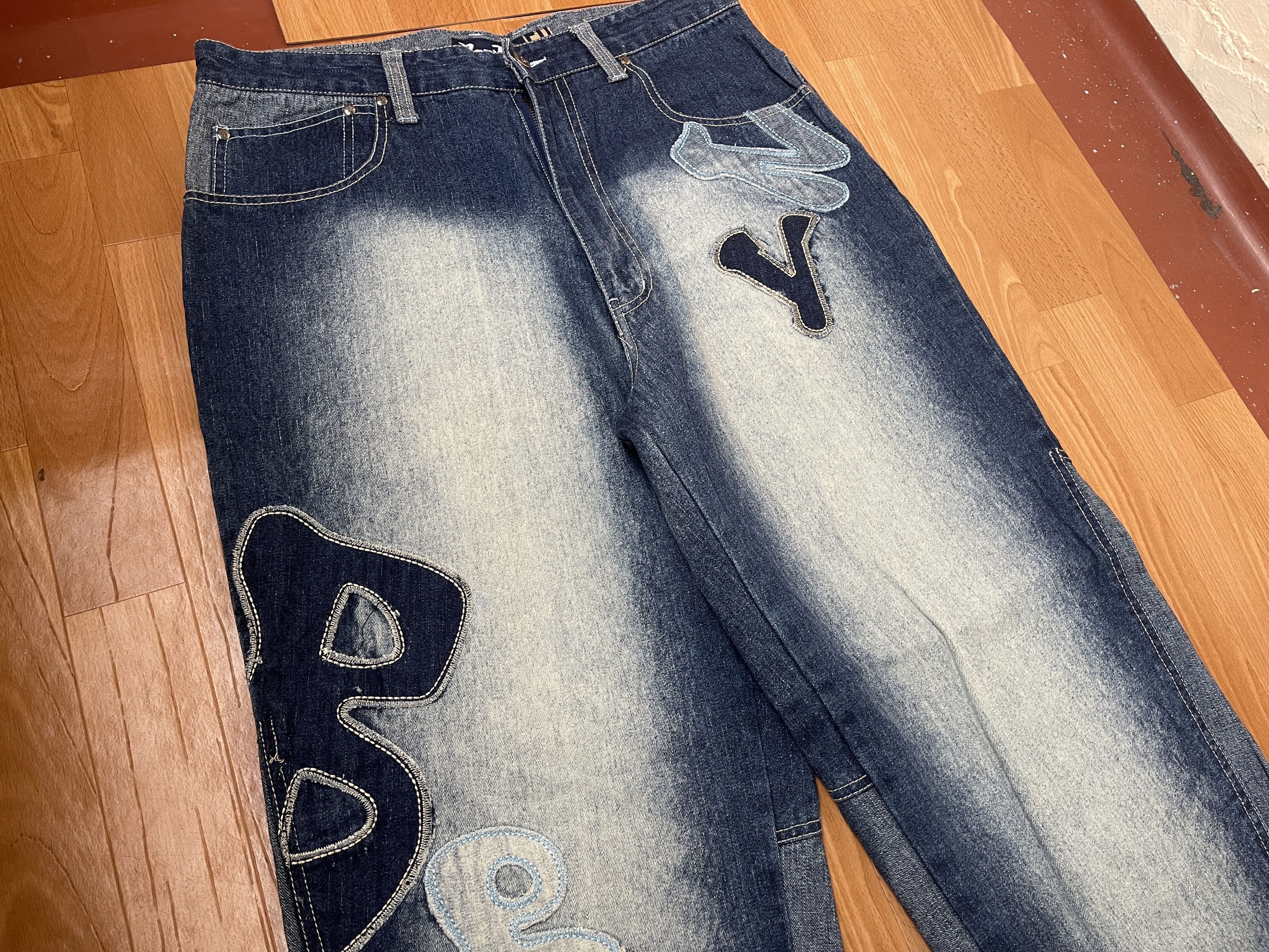 Other Raw Blue jeans, Bronx Brooklyn, vintage baggy 90s hip hop 36 Size US 36 / EU 52 - 10 Thumbnail
