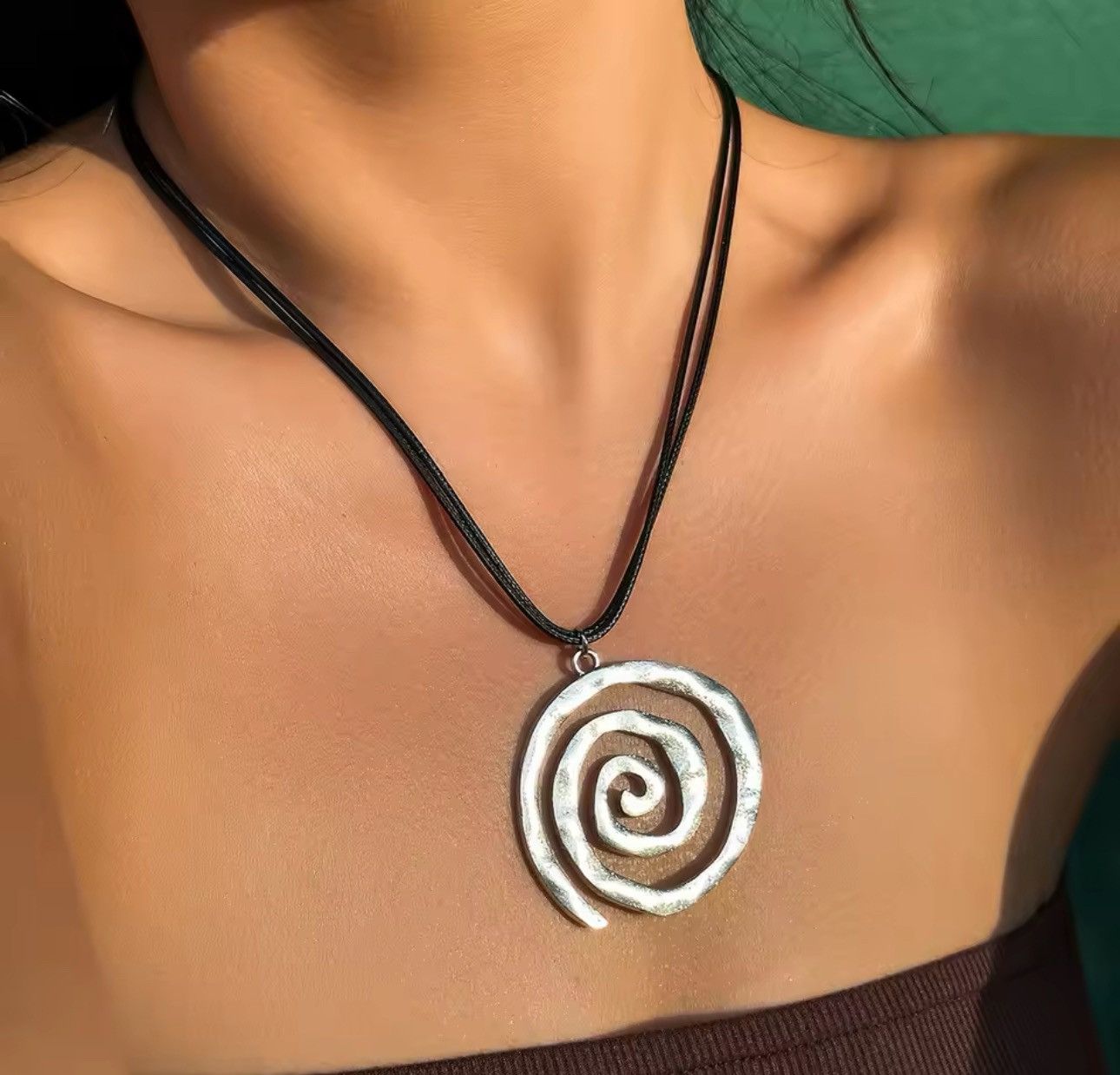 Jewelry Ethnic Creative Big Spiral Conch Pendant Necklace Size ONE SIZE - 2 Thumbnail