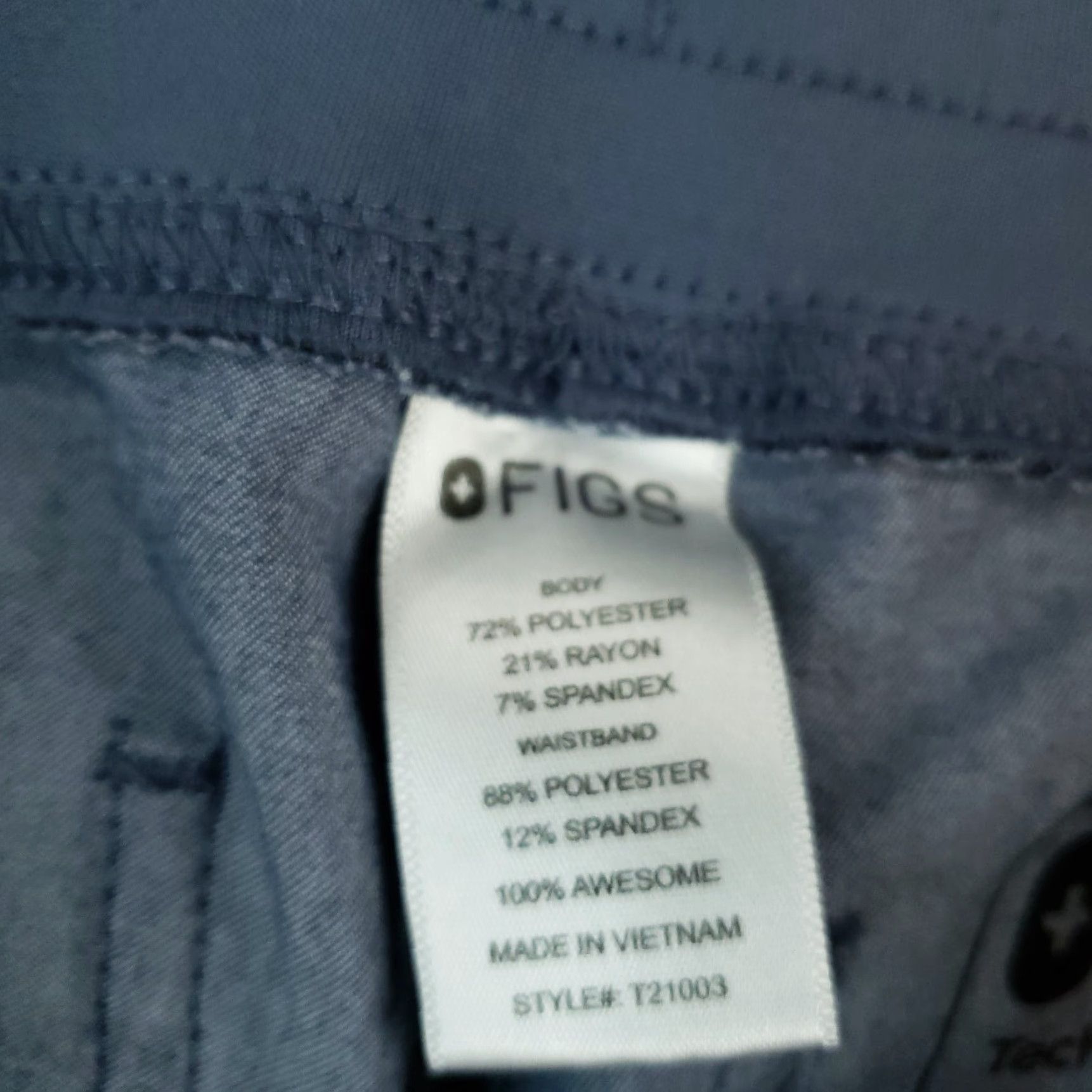 Vintage FIGS Scrub Pants Mens Small Blue Drawstring Stretch Medical Size US 29 - 6 Thumbnail