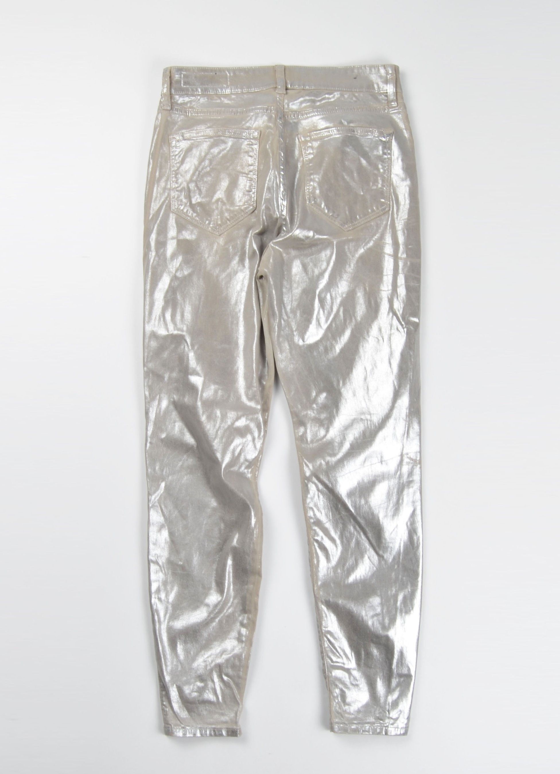 Allsaints Allsaint Silver Miller Foil Print Slim Fit Pants Size 26" / US 2 / IT 38 - 2 Thumbnail