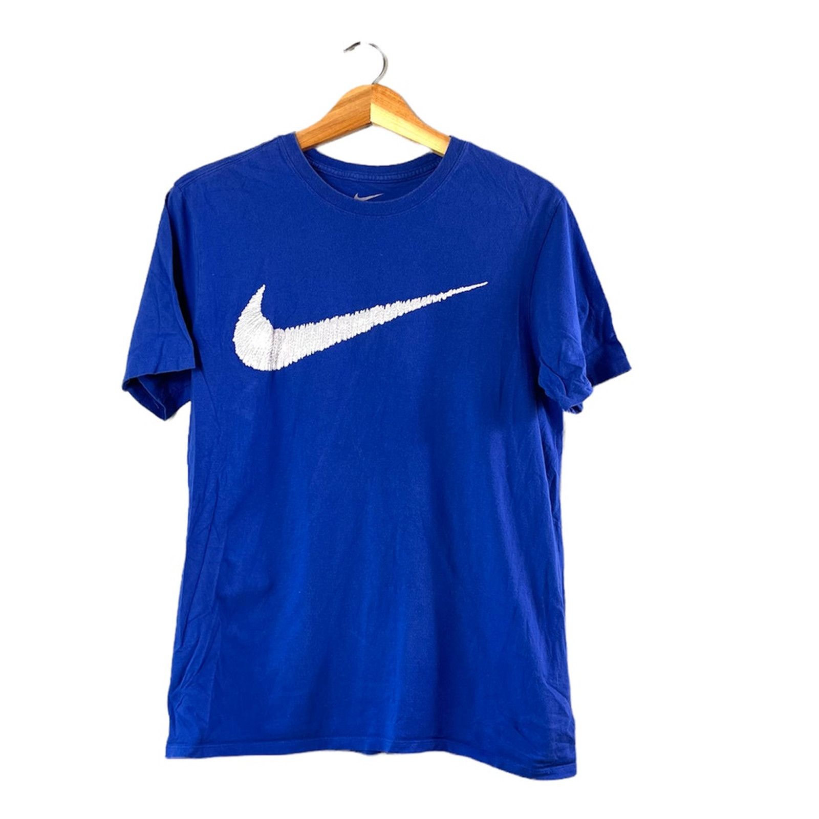 Nike Men's Blue Solid The Nike T-Shirt M Size US M / EU 48-50 / 2 - 1 Thumbnail