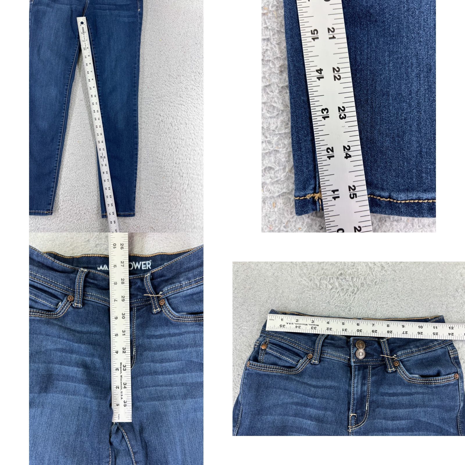 Vintage WallFlower Jeans Jeans Women 3 Blue Denim Skinny Low Rise 22x25 WallFlower Jeans Women 3 Blue Denim Jeans Skinny Low Rise 22x25 Size 26" / US 2 / IT 38 - 8 Thumbnail