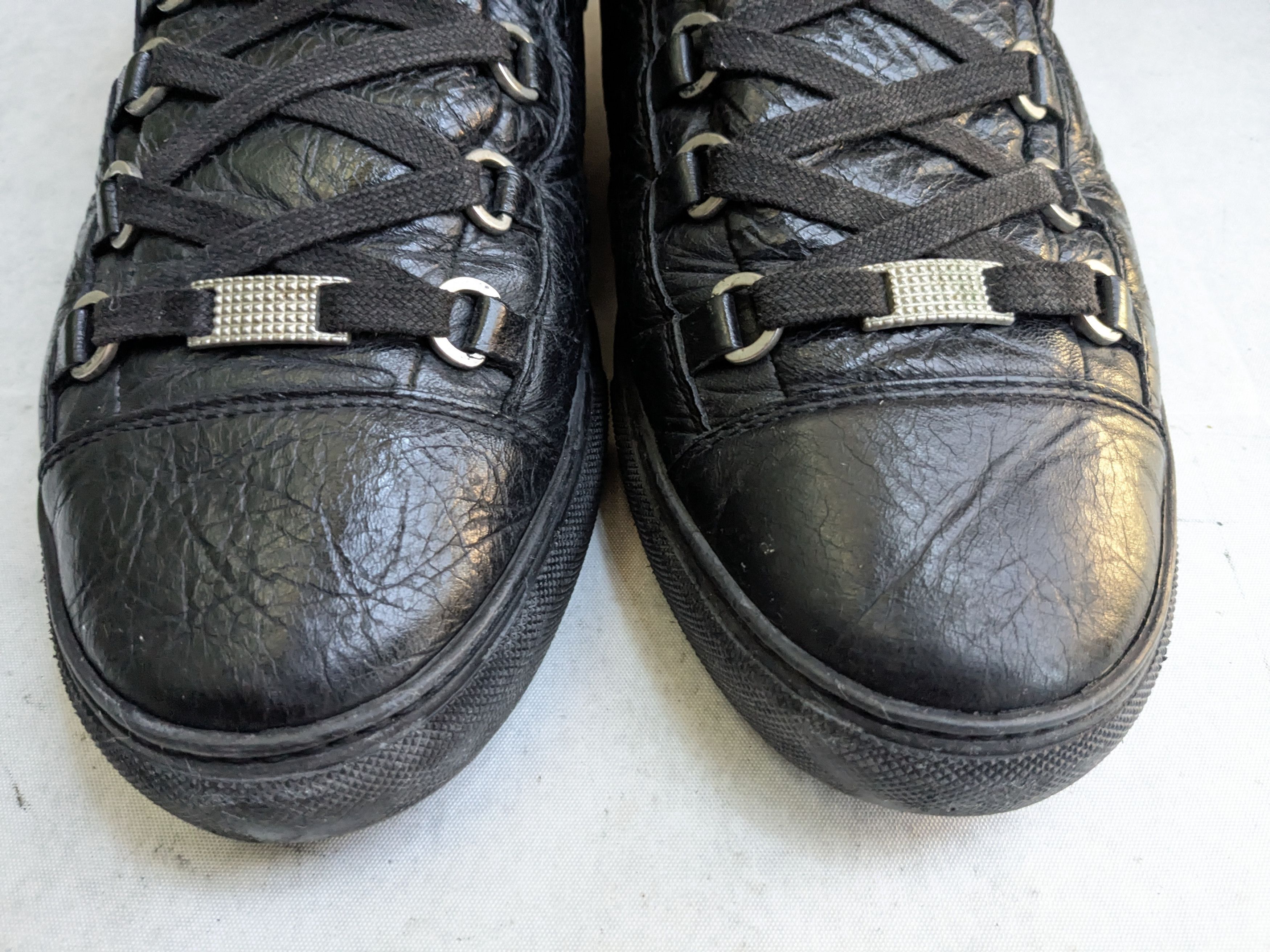 Balenciaga Balenciaga Arena Sneakers Black 11 High Tops Leather Size US 11 / EU 44 - 4 Thumbnail