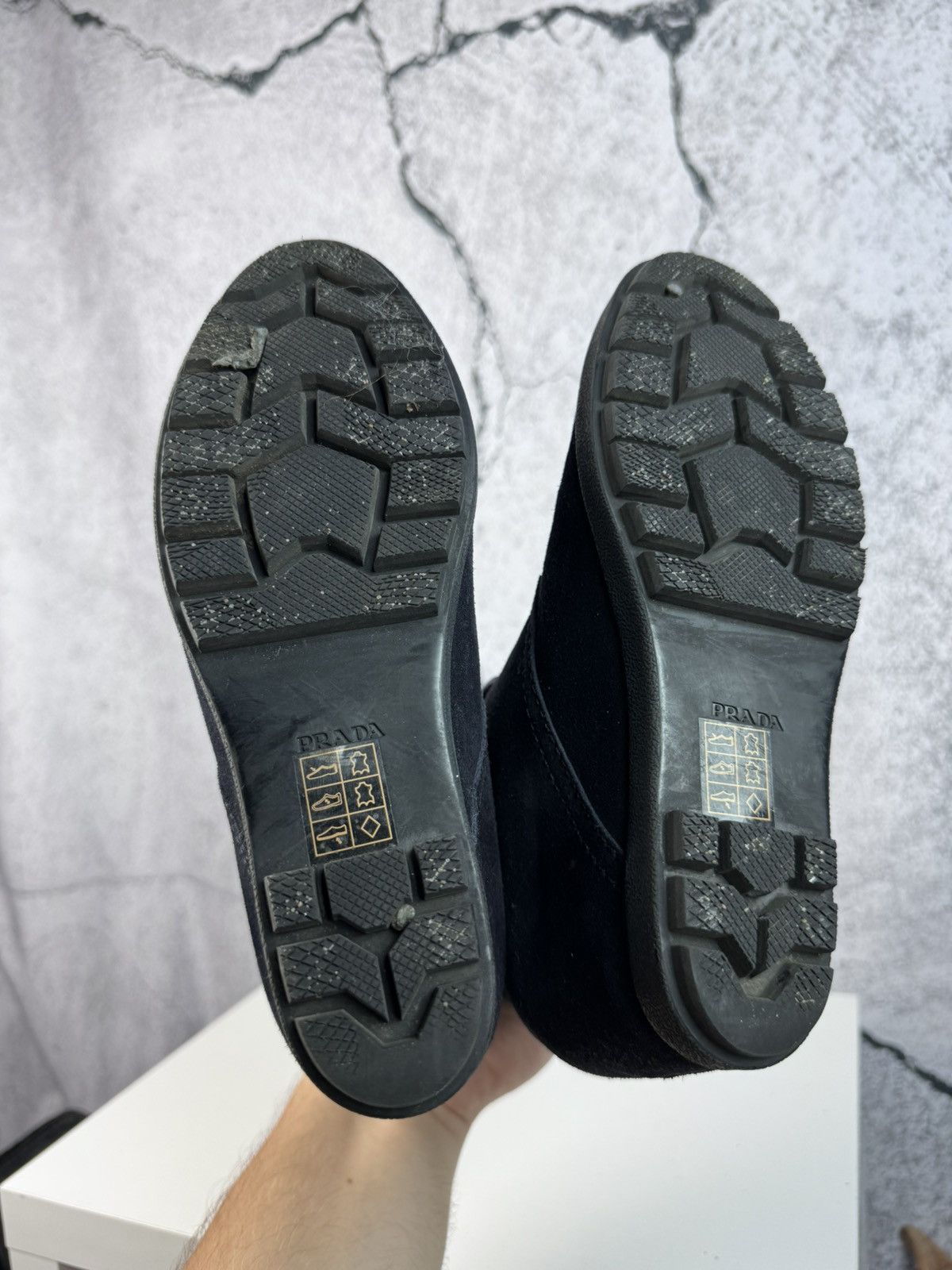 Prada PRADA 2000 Logo Suede Boots shoes Size US 7 / IT 37 - 7 Thumbnail