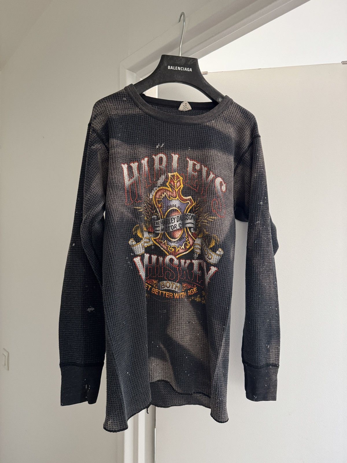Harley Davidson *RARE* HARLEY DAVIDSON 1980s VINTAGE 3D EMBLEM THERMAL Size US M / EU 48-50 / 2 - 1 Thumbnail
