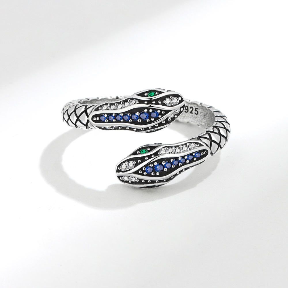 Jewelry × Vintage Snake Shape Green Eye Ring Size ONE SIZE - 2 Thumbnail