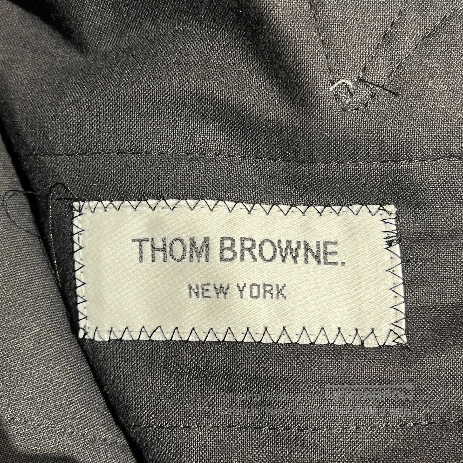 Thom Browne gray straight leg trousers by Thom Browne. Size US 38 / EU 54 - 3 Thumbnail