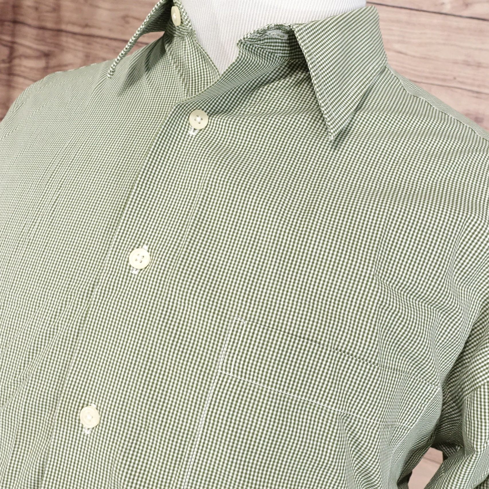 Eddie Bauer Vintage Eddie Bauer Cotton Button-Down Shirt Check Pattern Green Men’s Large Casual Business Slate Green Size US L / EU 52-54 / 3 - 2 Thumbnail