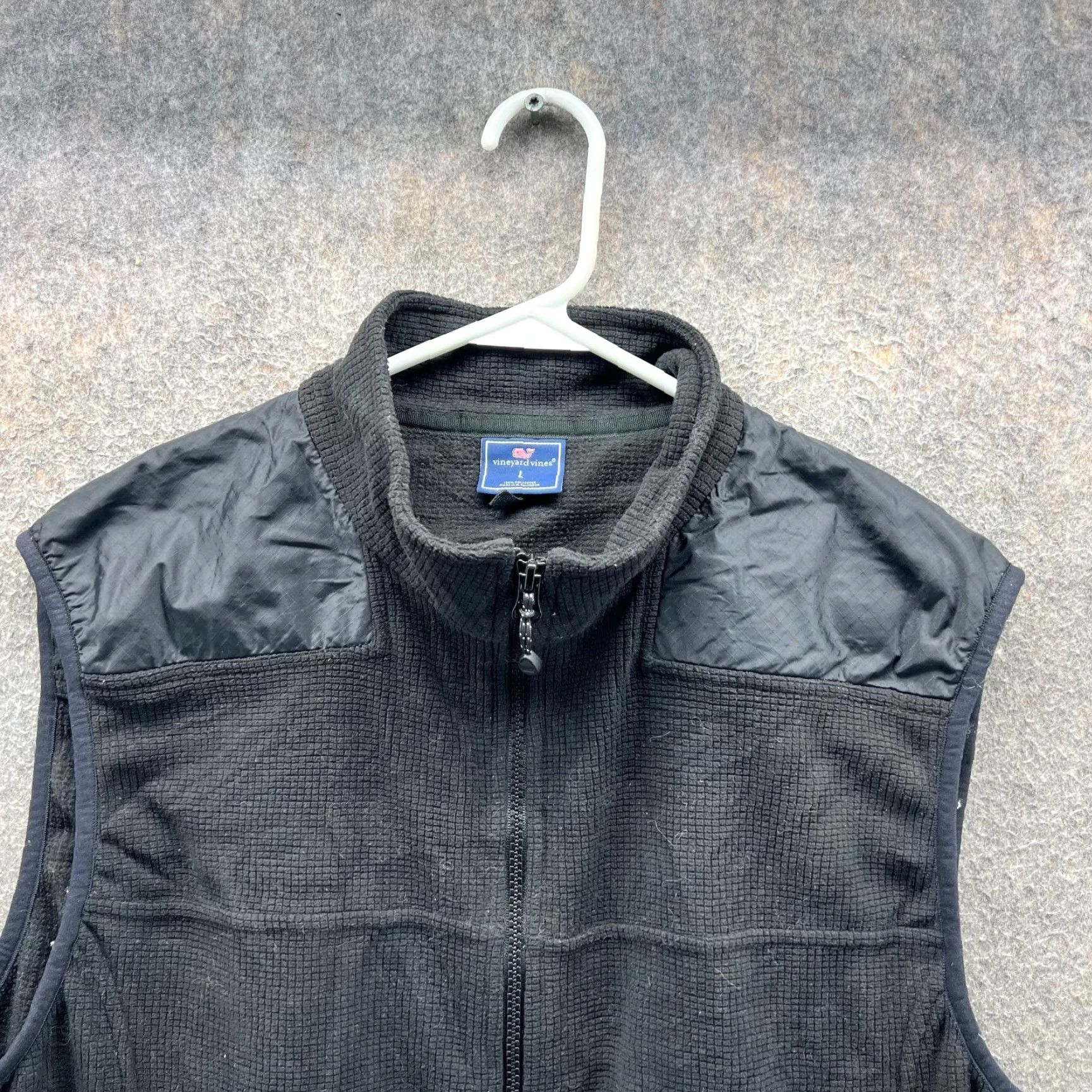 Vineyard Vines Vineyard Vines Vest Men Large Black Fleece Full Zip Polyester Sleeveless Sweater Size US L / EU 52-54 / 3 - 6 Thumbnail