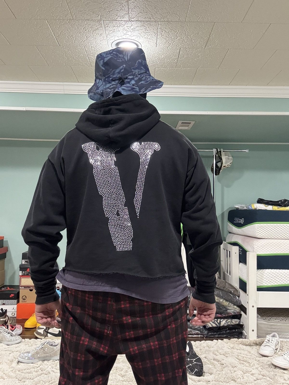 Vlone Swarovski Hoodie Vlone Rhinestone Hoodie Stockx Vlone