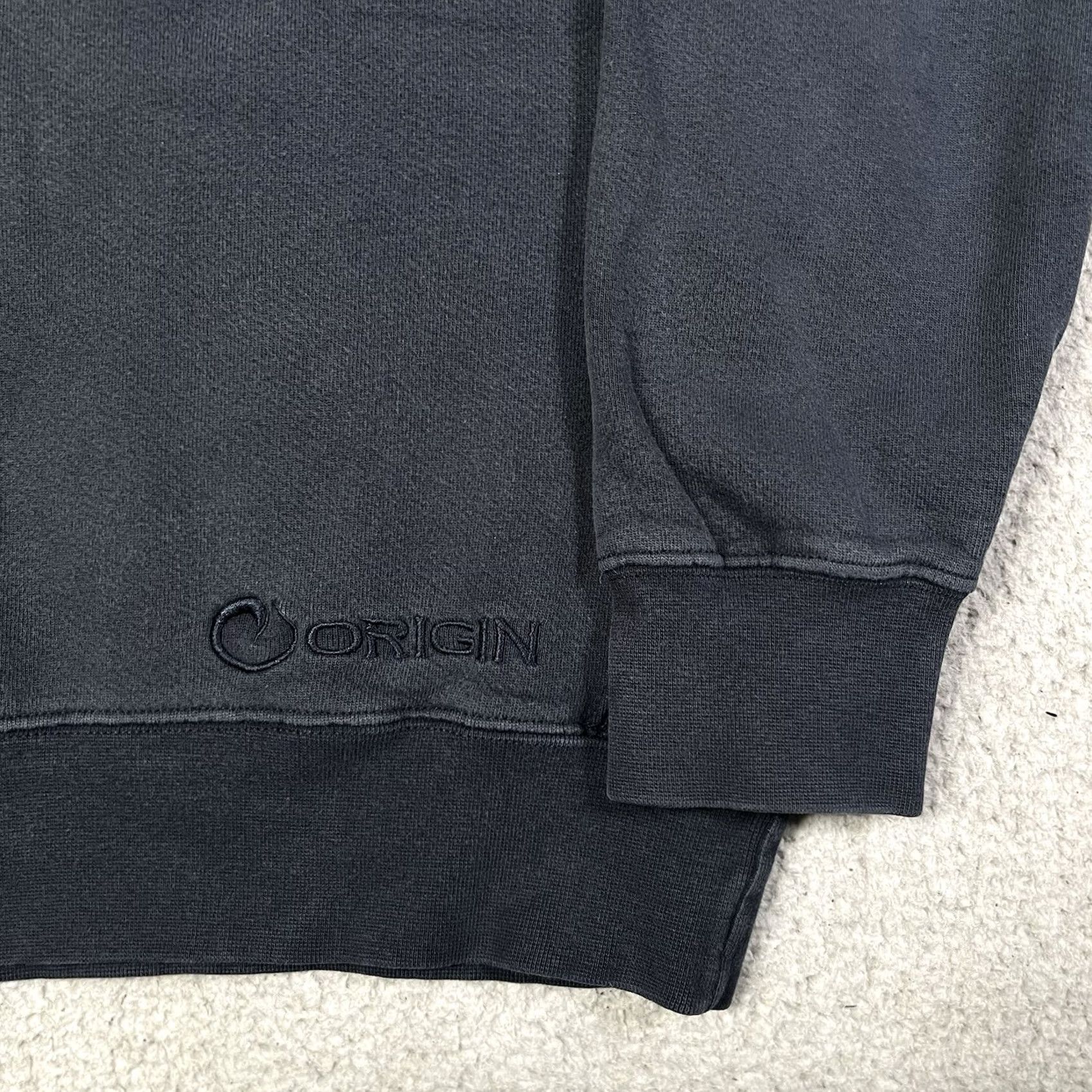 Vintage Origin Sweatshirt Mens S Blue Cotton Heavy Fleece Logo Embroidered Outdoor Hiking Crewneck Trapdoor? Size US S / EU 44-46 / 1 - 7 Thumbnail