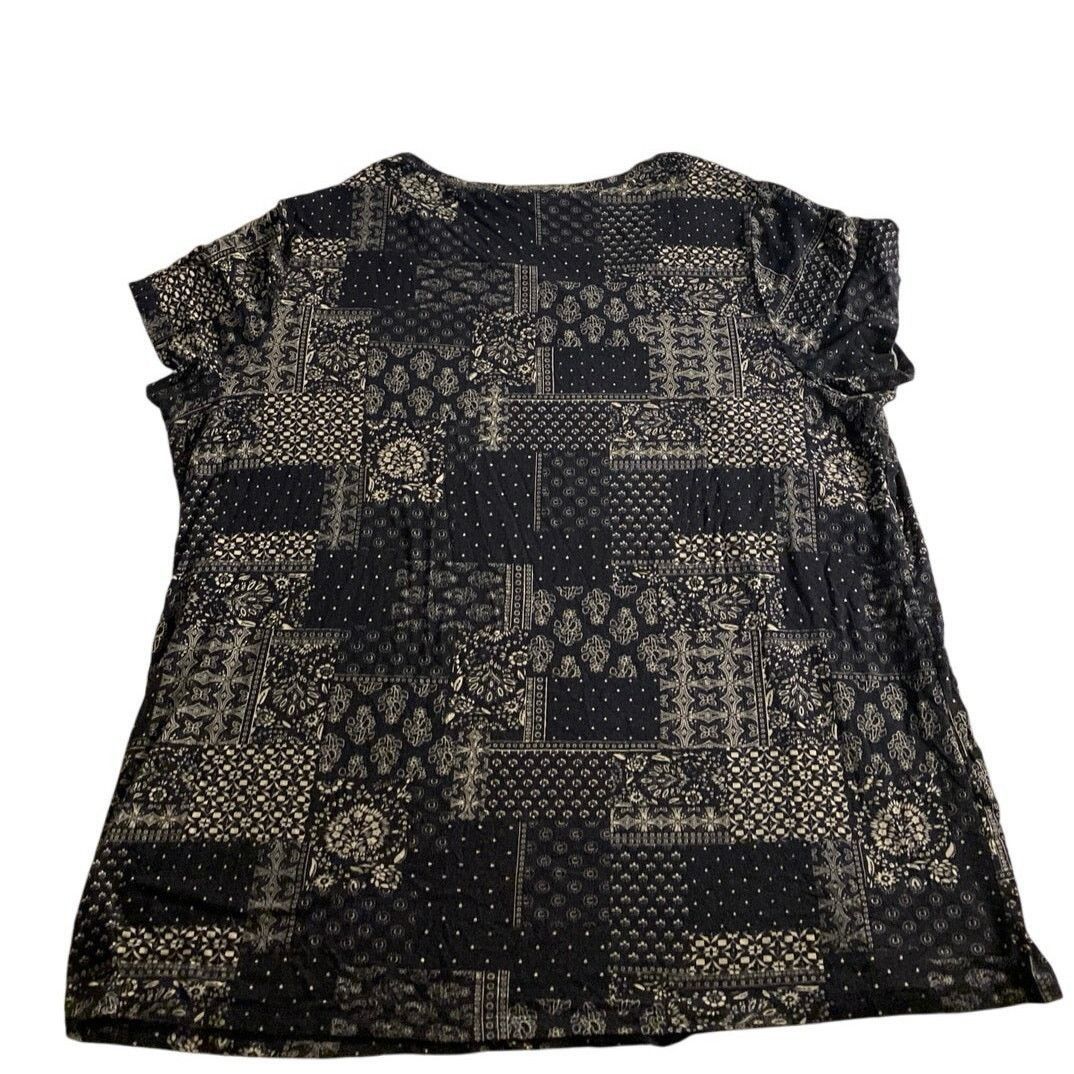 Other Boho Patchwork Print Tee Black Cream Philosophy Woman 1X Size XL / US 12-14 / IT 48-50 - 6 Thumbnail