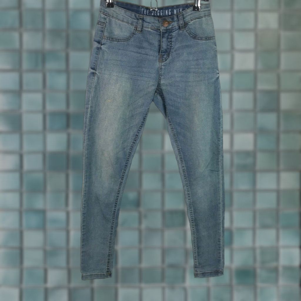 Denime The Jegging Mid Rise Womens Regular Fit Casual Blue Denim Stretch Jeans Size 4 Size 27" / US 4 / IT 40 - 1 Thumbnail