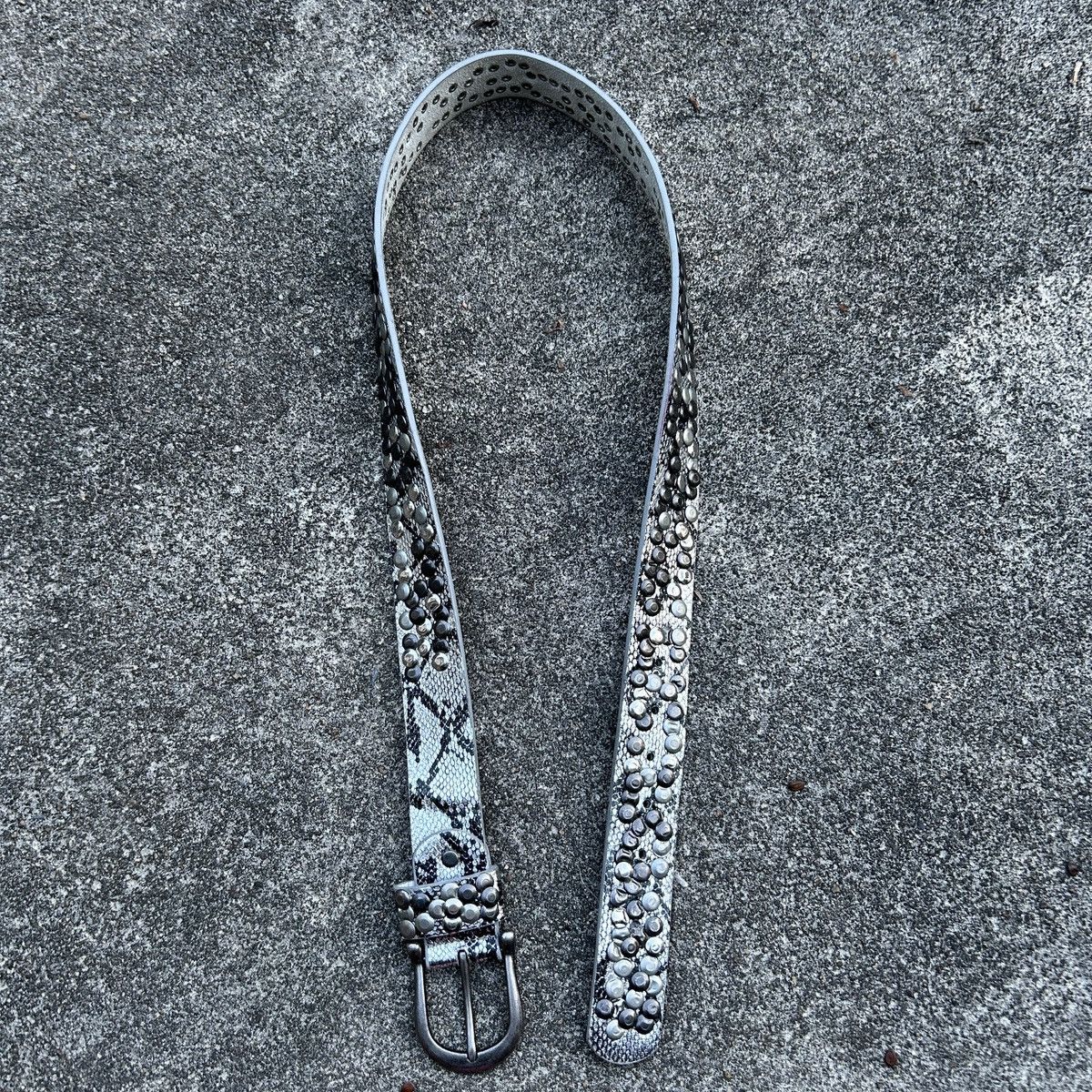 Vintage Vintage studded leather belt 🐍 (Kapital Style) Size ONE SIZE - 5 Thumbnail