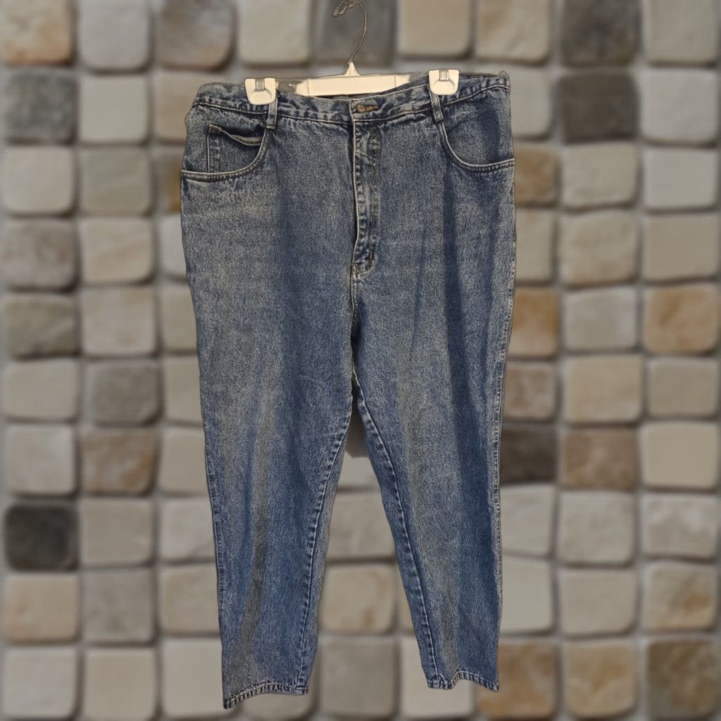 Bill Blass VINTAGE Bill Blass Denim Basic Jeans Women 22 Blue 90s Mom Denim Jeans Womens 90s Bill Blass Jeans Size 40" / US 18 - 1 Thumbnail
