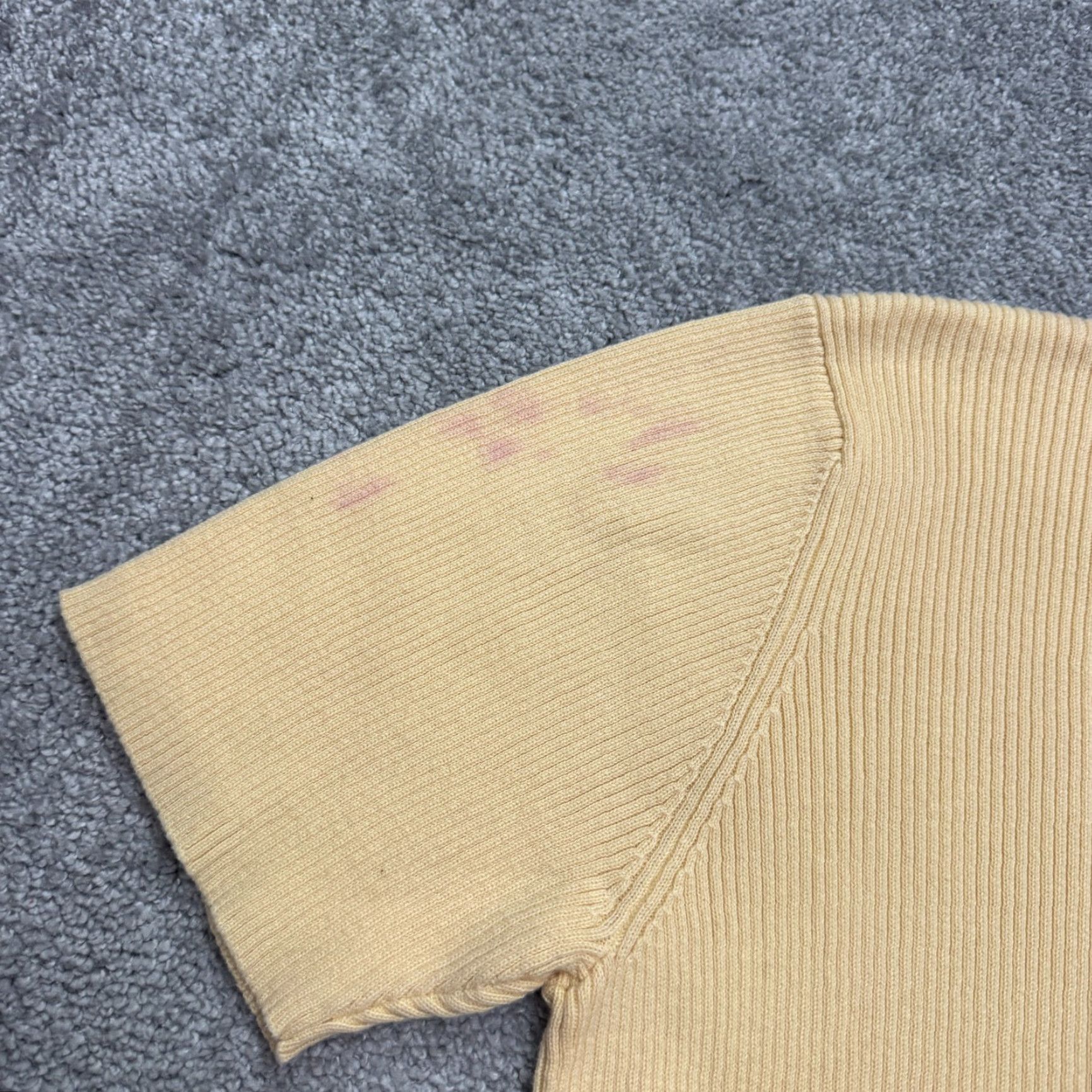 Charter Club VINTAGE Charter Club T-Shirt Women's XL Yellow Ribbed Knit Crew Neck Short Sleeve 90s Classic Logo Knit Top Women Size XL / US 12-14 / IT 48-50 - 3 Thumbnail