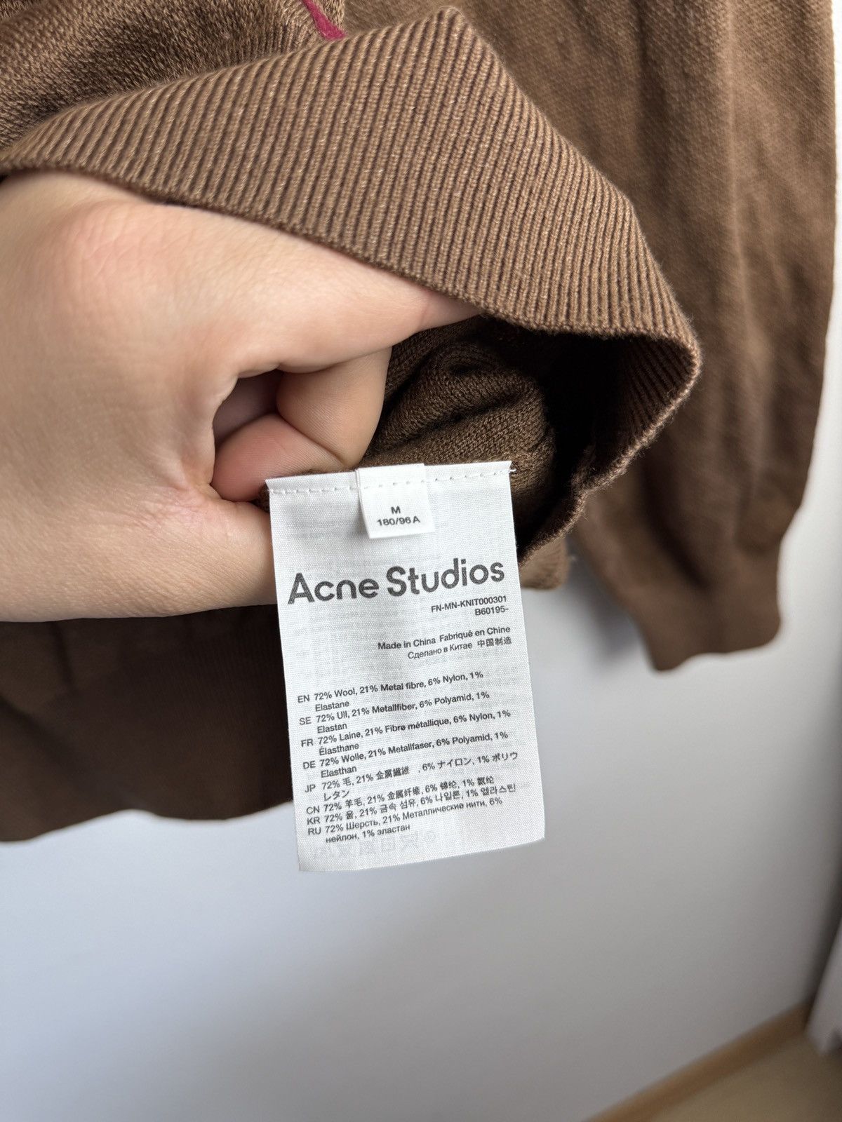 Acne Studios × Designer Acne Studios brown merino wool sweater M designer luxury y2k Size US M / EU 48-50 / 2 - 7 Thumbnail