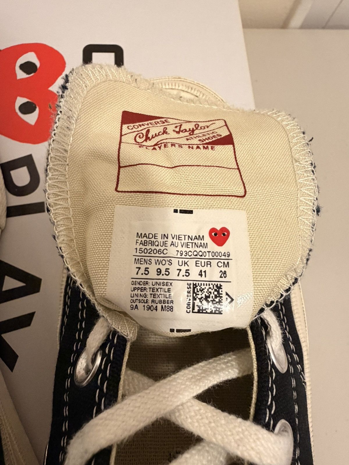Comme des Garcons PLAY × Converse CDG Converse Chuck Taylor All Star 70 Ox size 7.5 Men Size US 7.5 / EU 40-41 - 6 Thumbnail