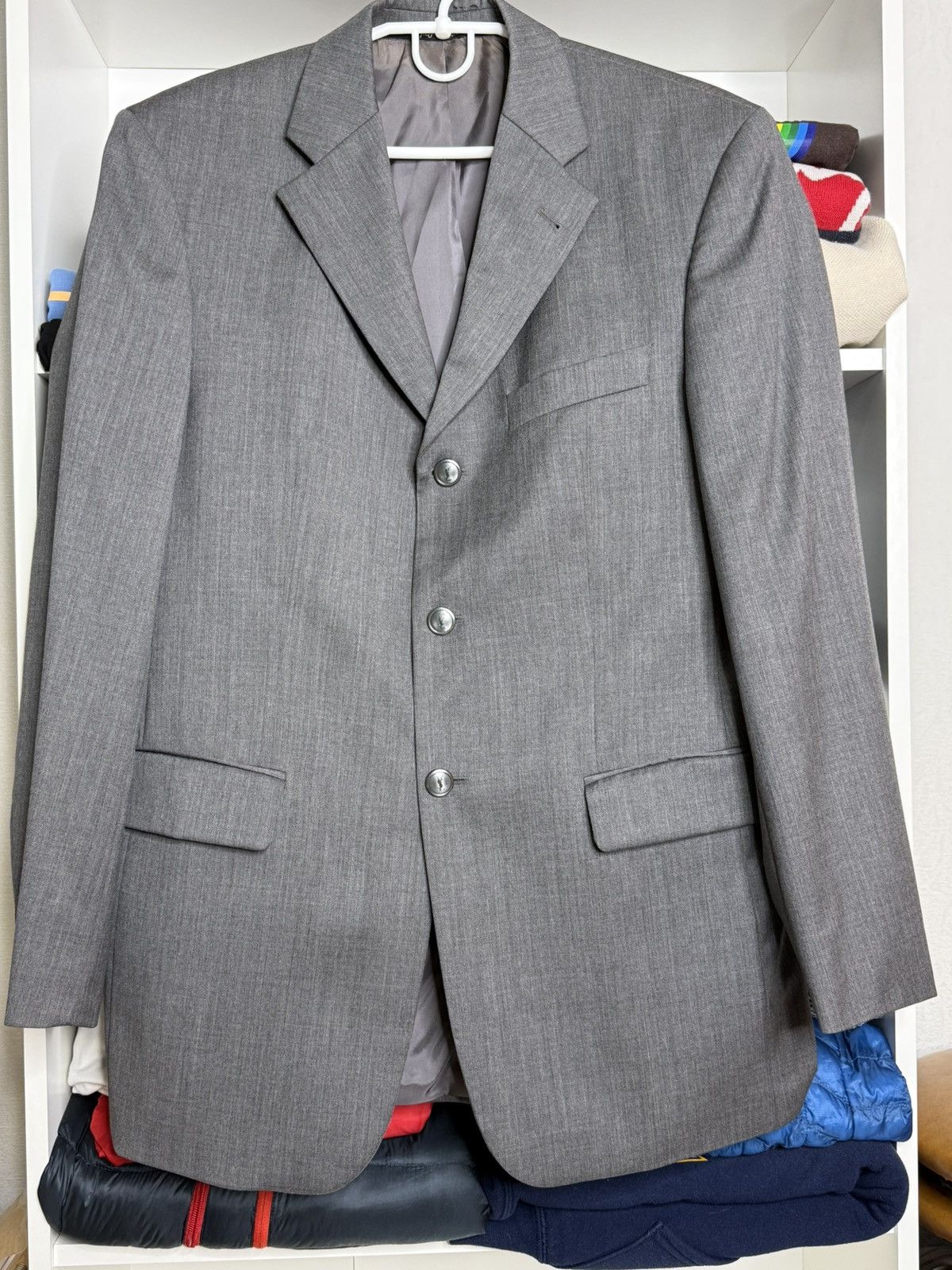 Yves Saint Laurent Yves Saint Laurent Vintage Gray wool mens blazer size 48 Size 48R - 2 Thumbnail