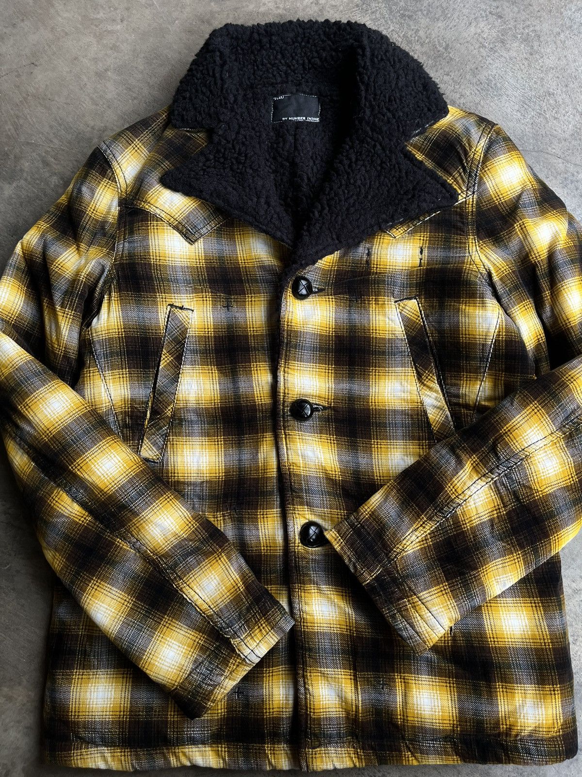 Number (N)ine NUMBER (N)INE FAUX SHEARLING TARTAN BIKERS RAMONES JACKET Size US M / EU 48-50 / 2 - 19 Thumbnail