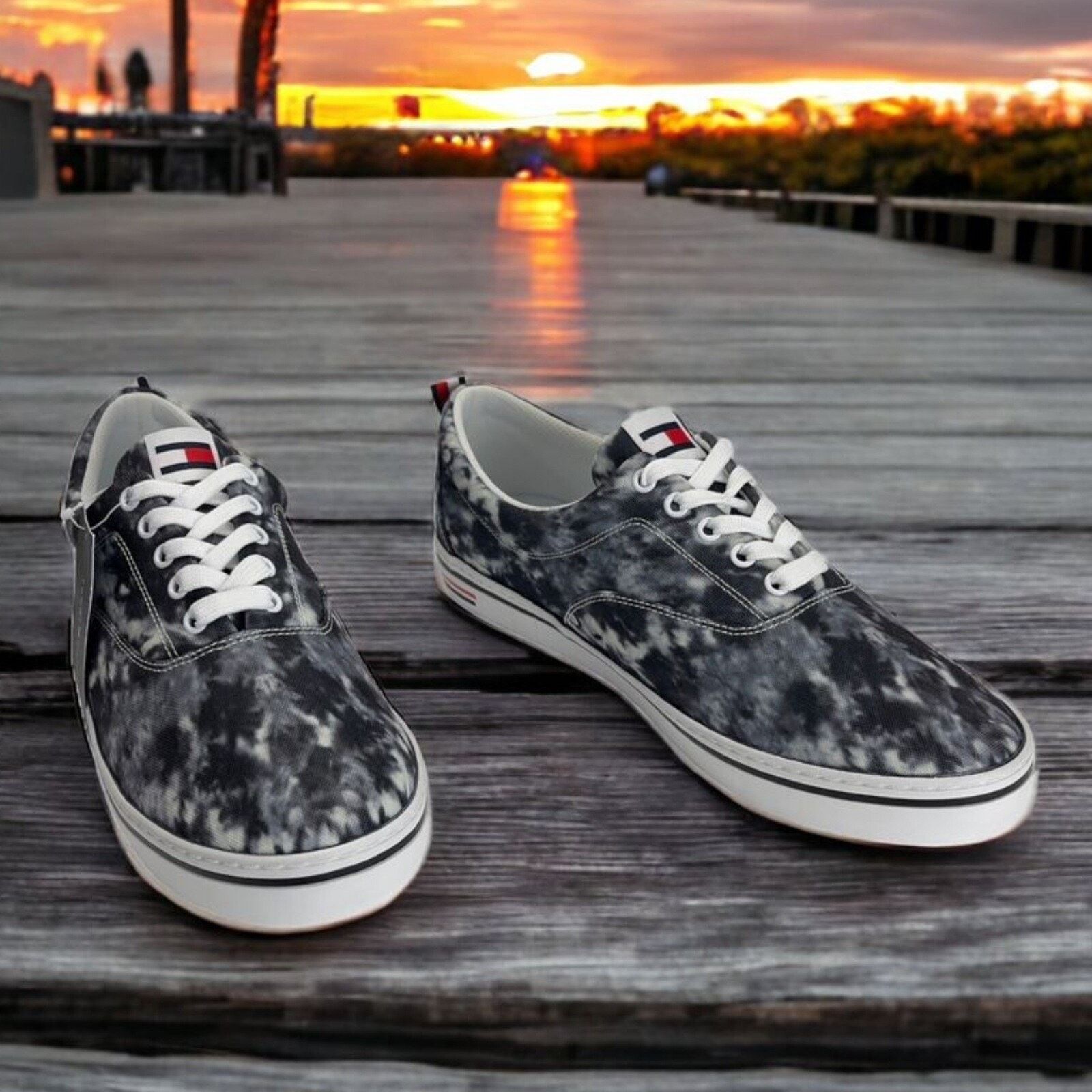 Tommy Hilfiger Tommy Hilfiger Black Tie Dye Lace-Up Remmo Sneaker Mens 12M Size US 12 / EU 45 - 4 Thumbnail
