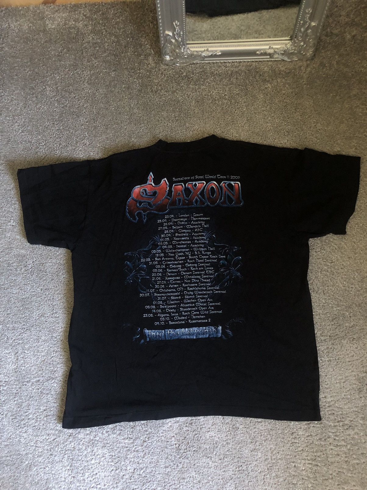 Band Tees × Vintage SAXON WORLD TOUR 2009 TEE Size US XL / EU 56 / 4 - 2 Thumbnail